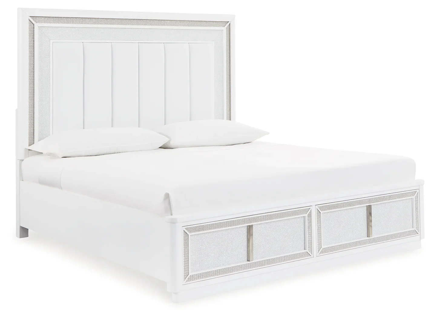 Chalanna - White - California King Upholstered Storage Bed - Image 3