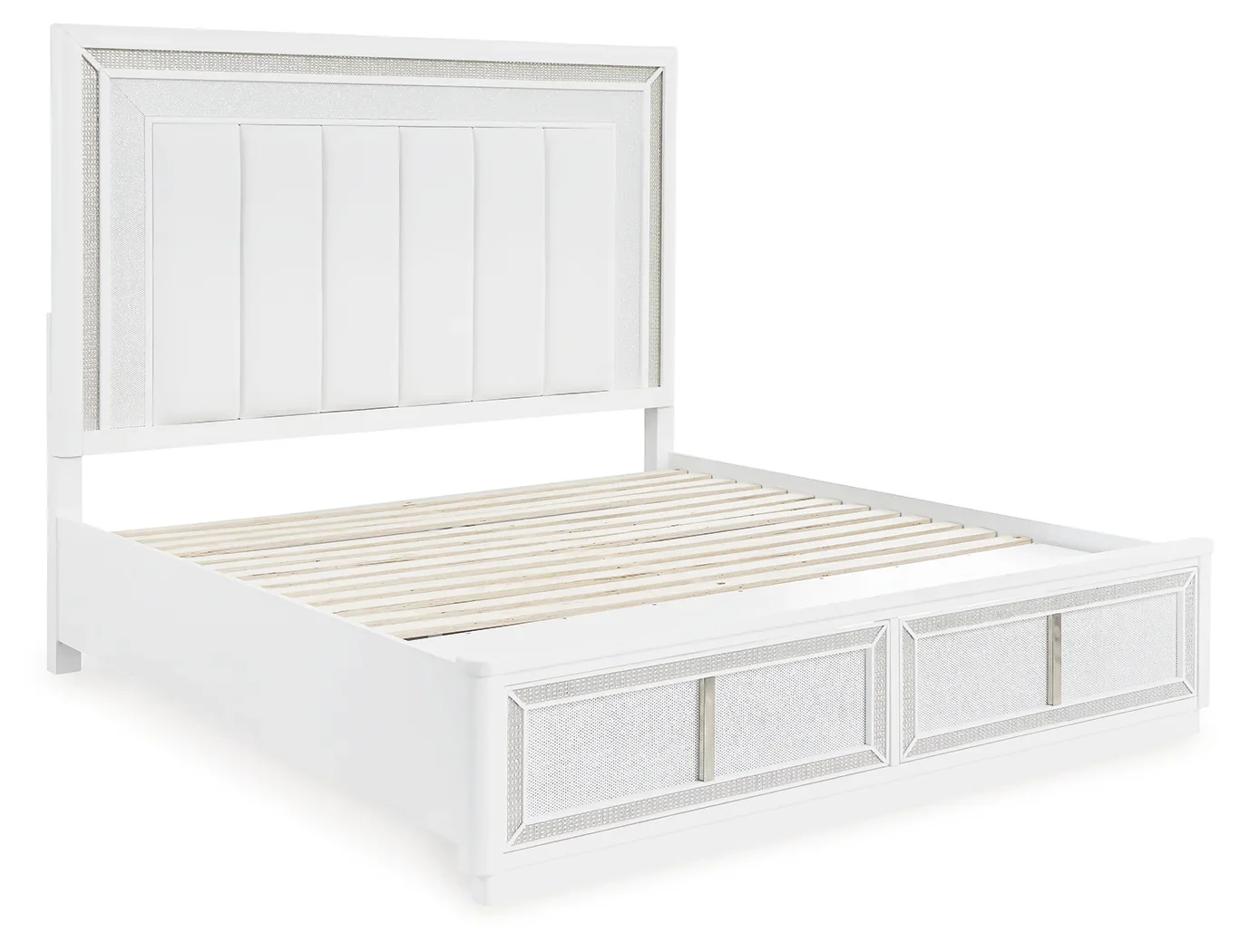 Chalanna - White - California King Upholstered Storage Bed - Image 4