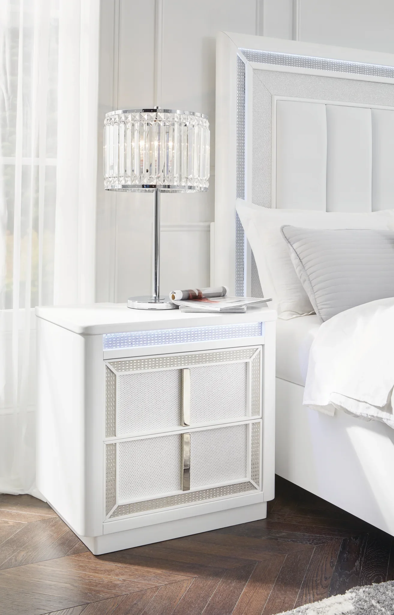 Chalanna - White - Two Drawer Night Stand - Image 2