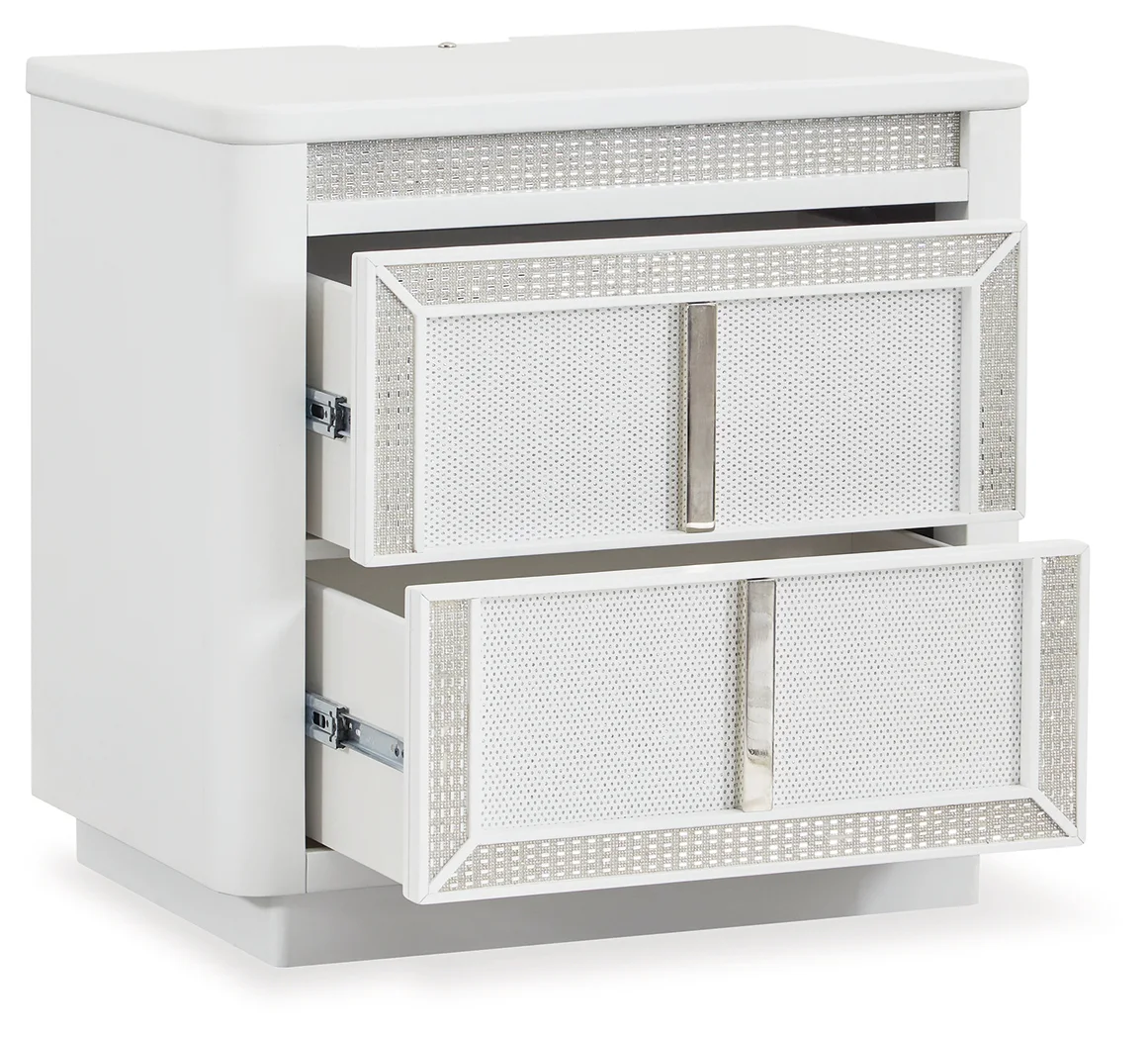 Chalanna - White - Two Drawer Night Stand - Image 4