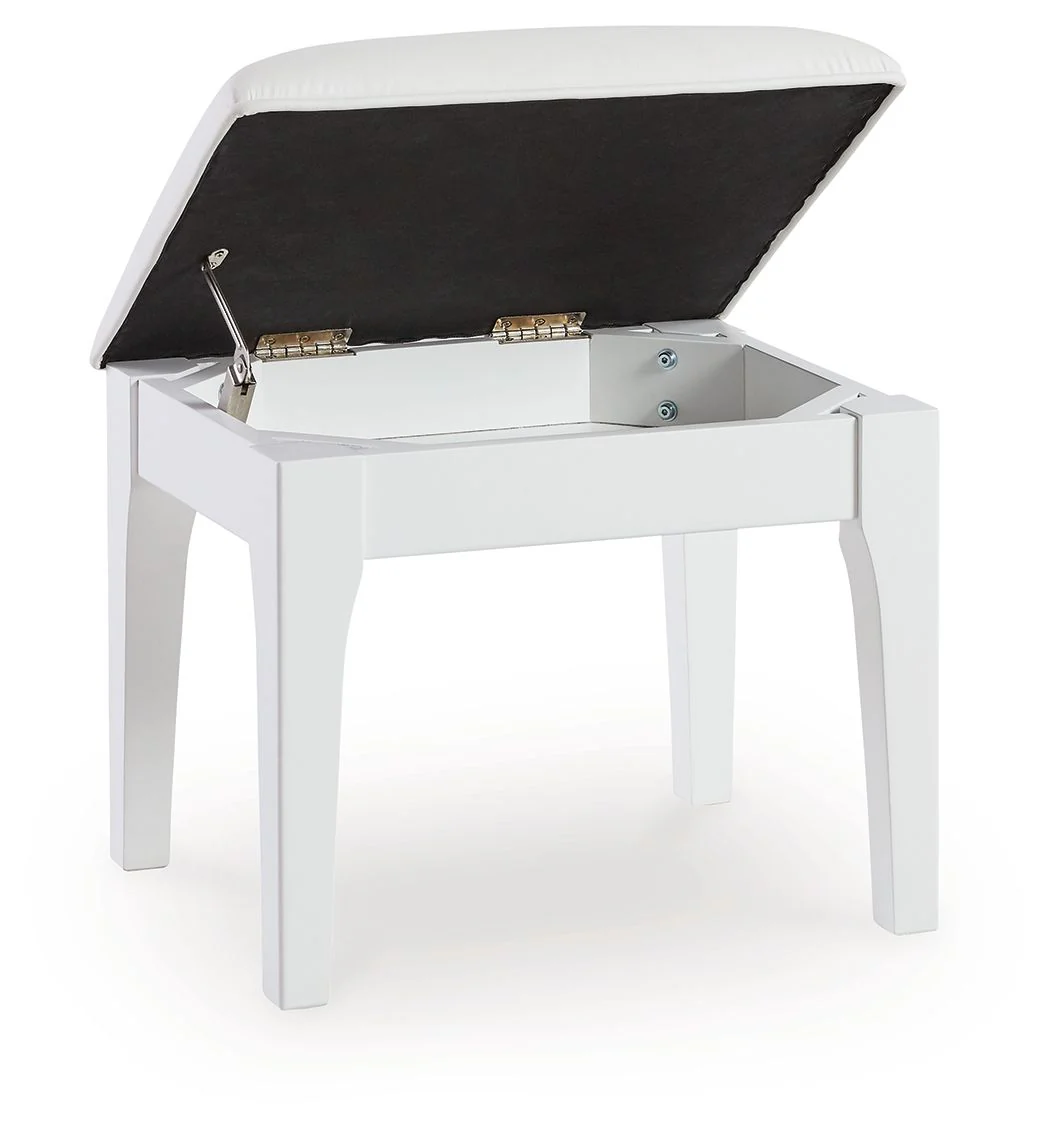Chalanna - White - Vanity Stool - Image 3