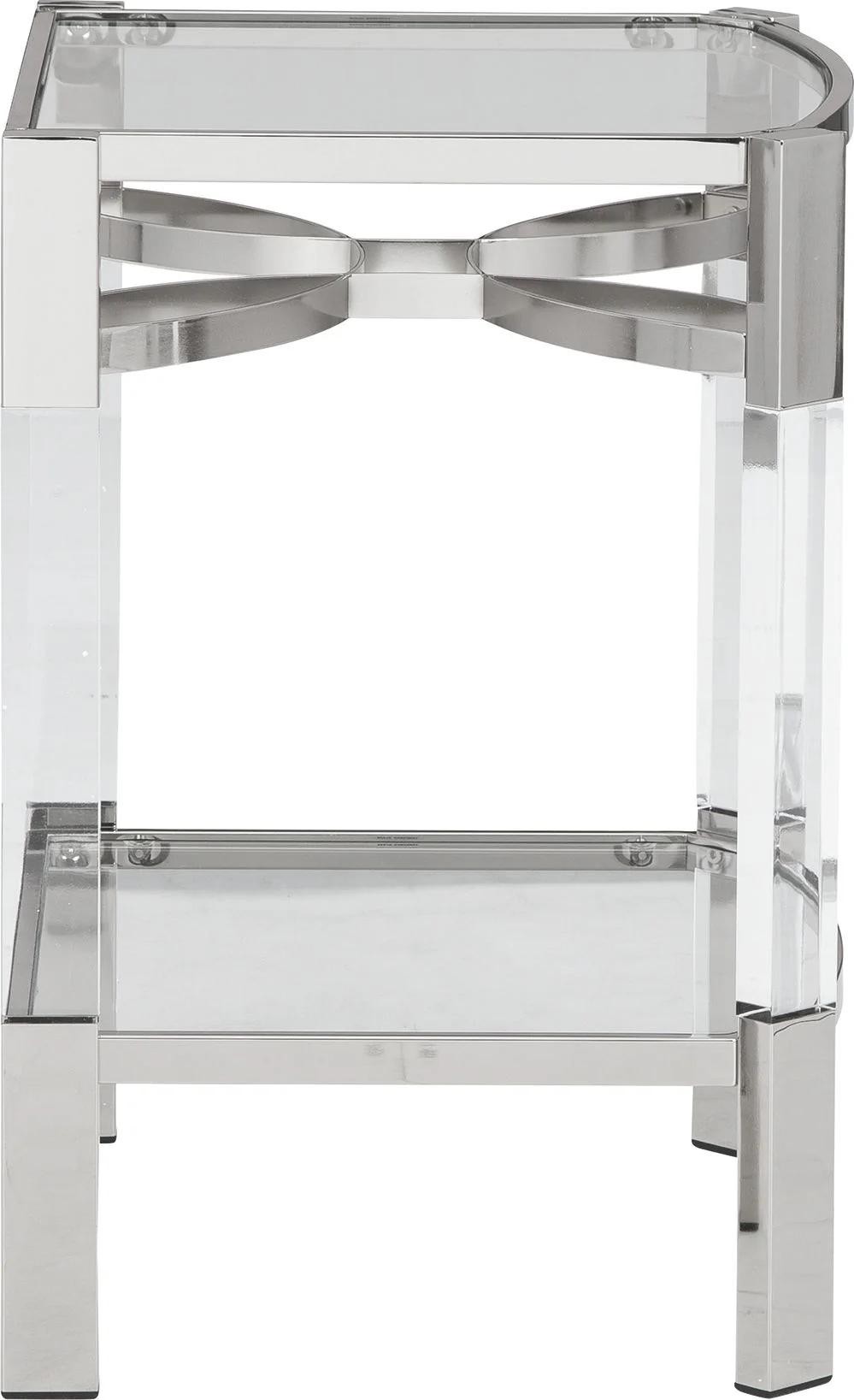 Chaseton - Clear / Silver Finish - Accent Table - Image 4