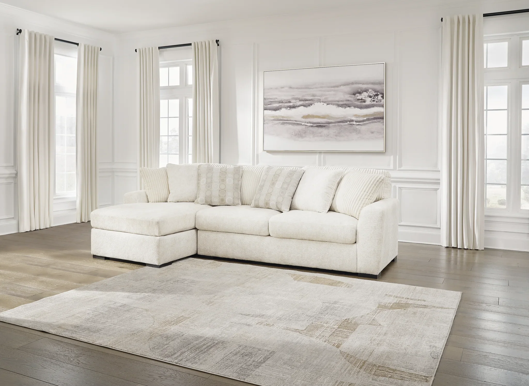 Chessington - Ivory - 2-Piece Sectional With Laf Corner Chaise - Image 2