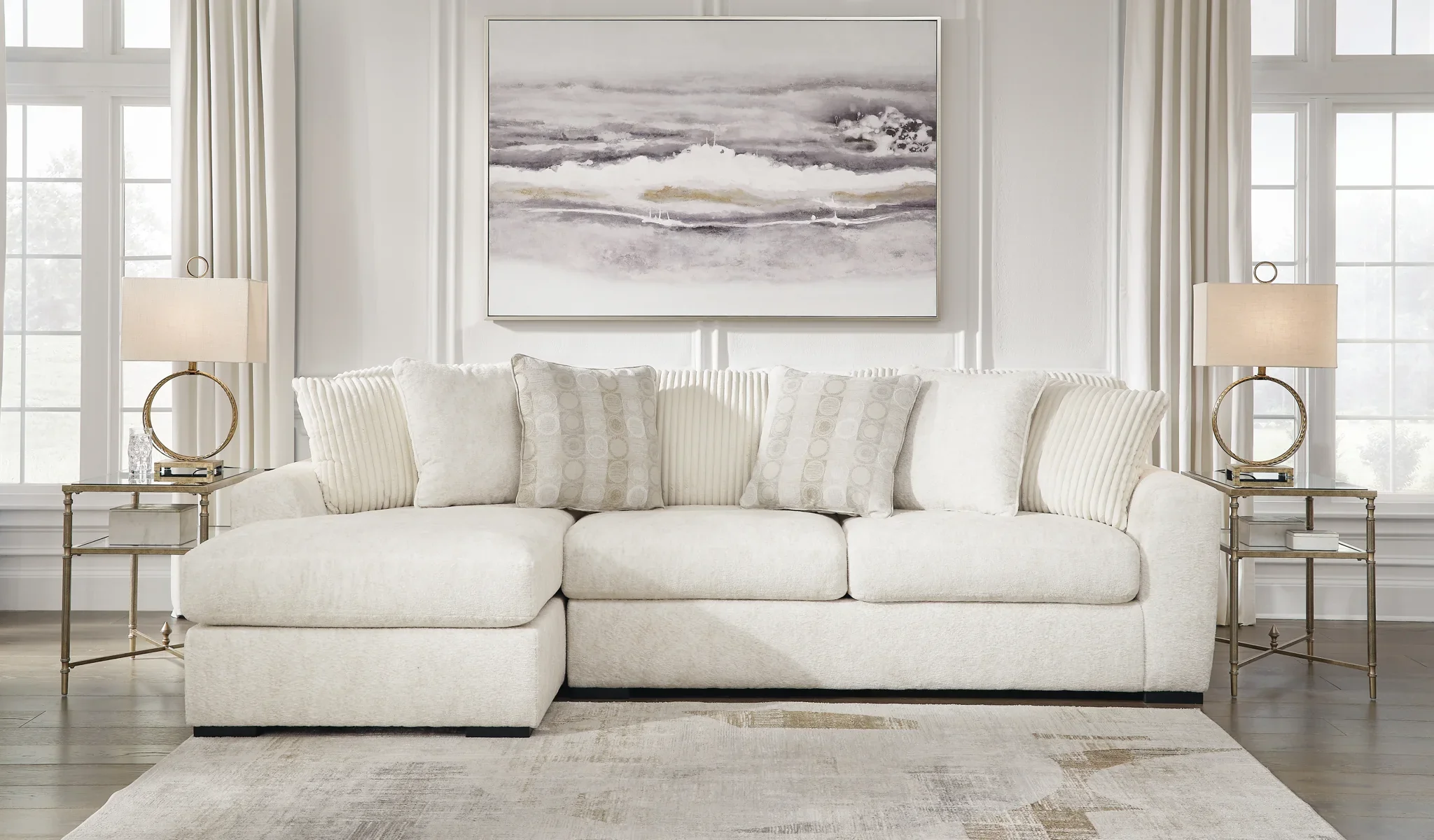 Chessington - Ivory - 2-Piece Sectional With Laf Corner Chaise - Image 3