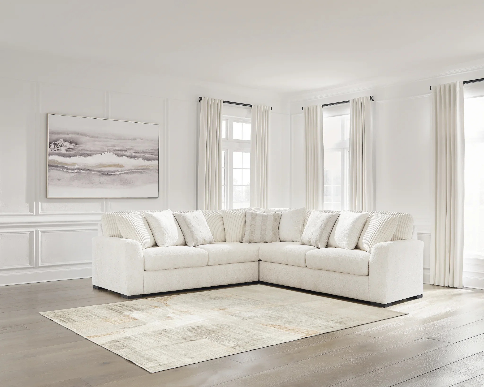 Chessington - Ivory - 3-Piece Sectional - Image 2