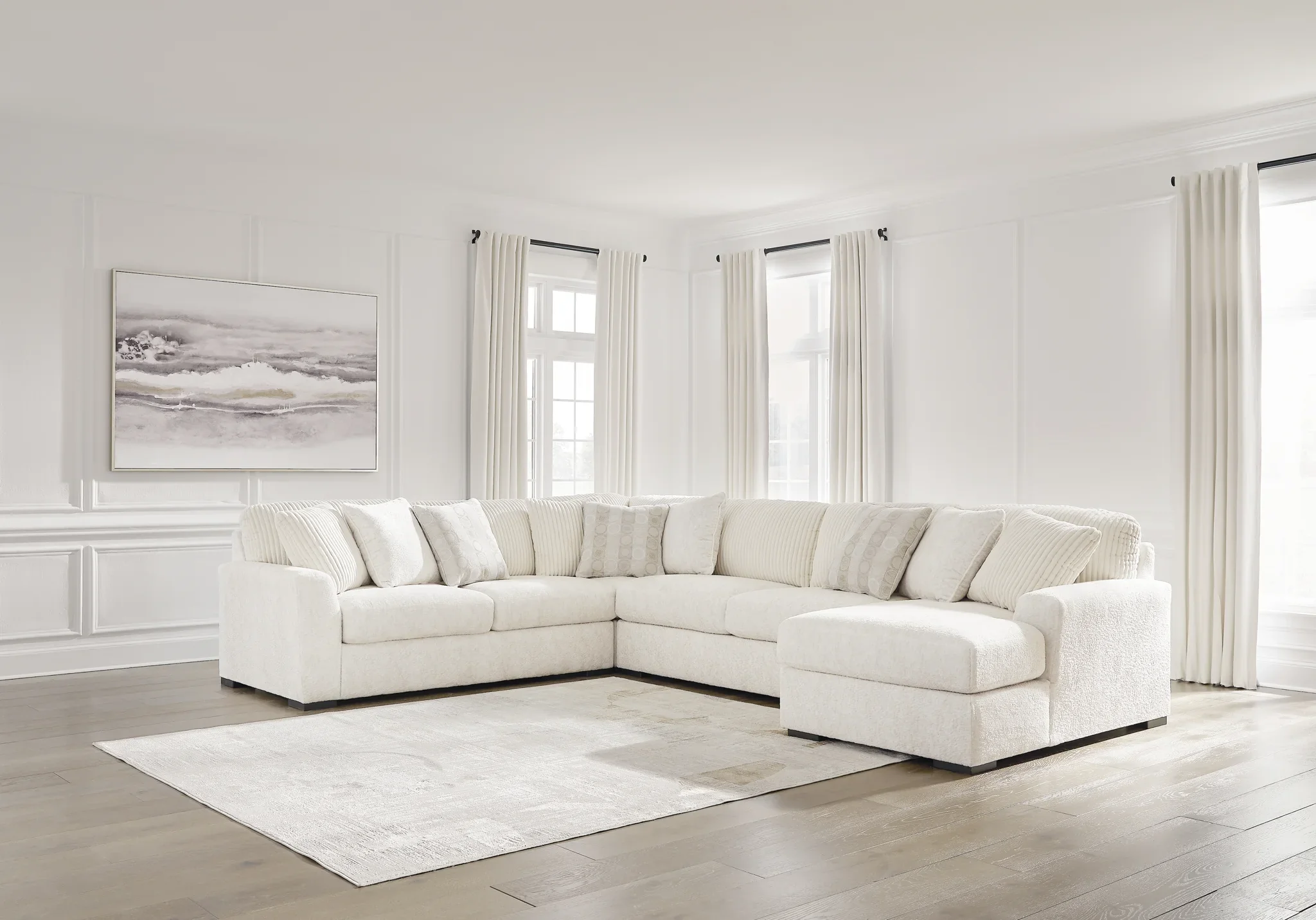 Chessington - Ivory - 4-Piece Sectional With Raf Corner Chaise - Image 2