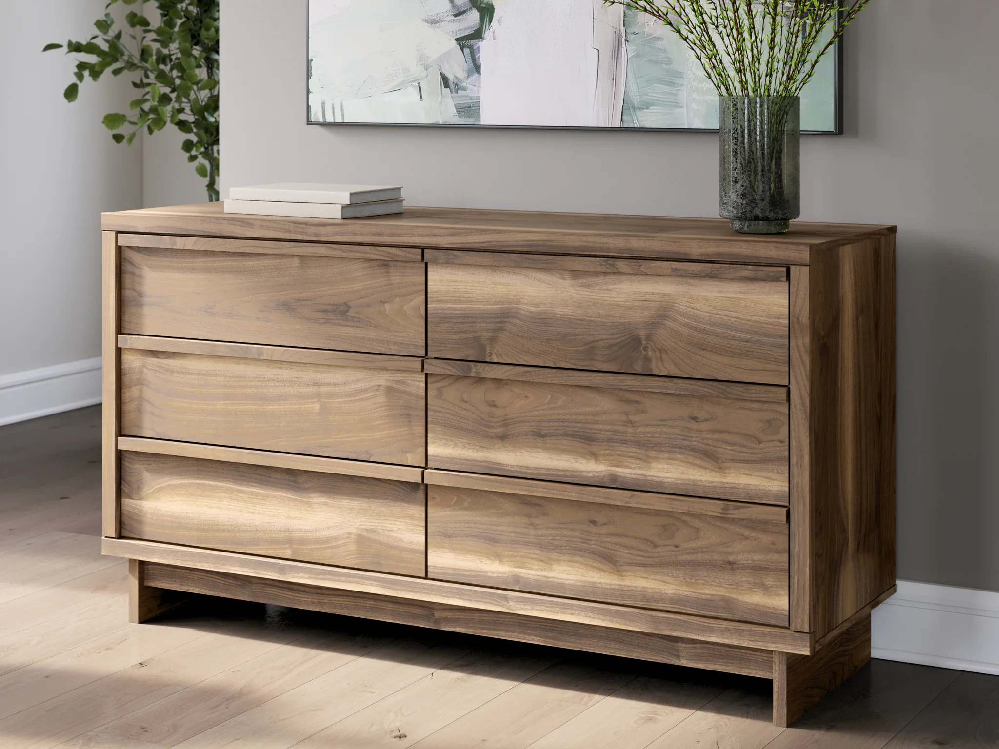 Chirason - Brown - Six Drawer Dresser - Image 2