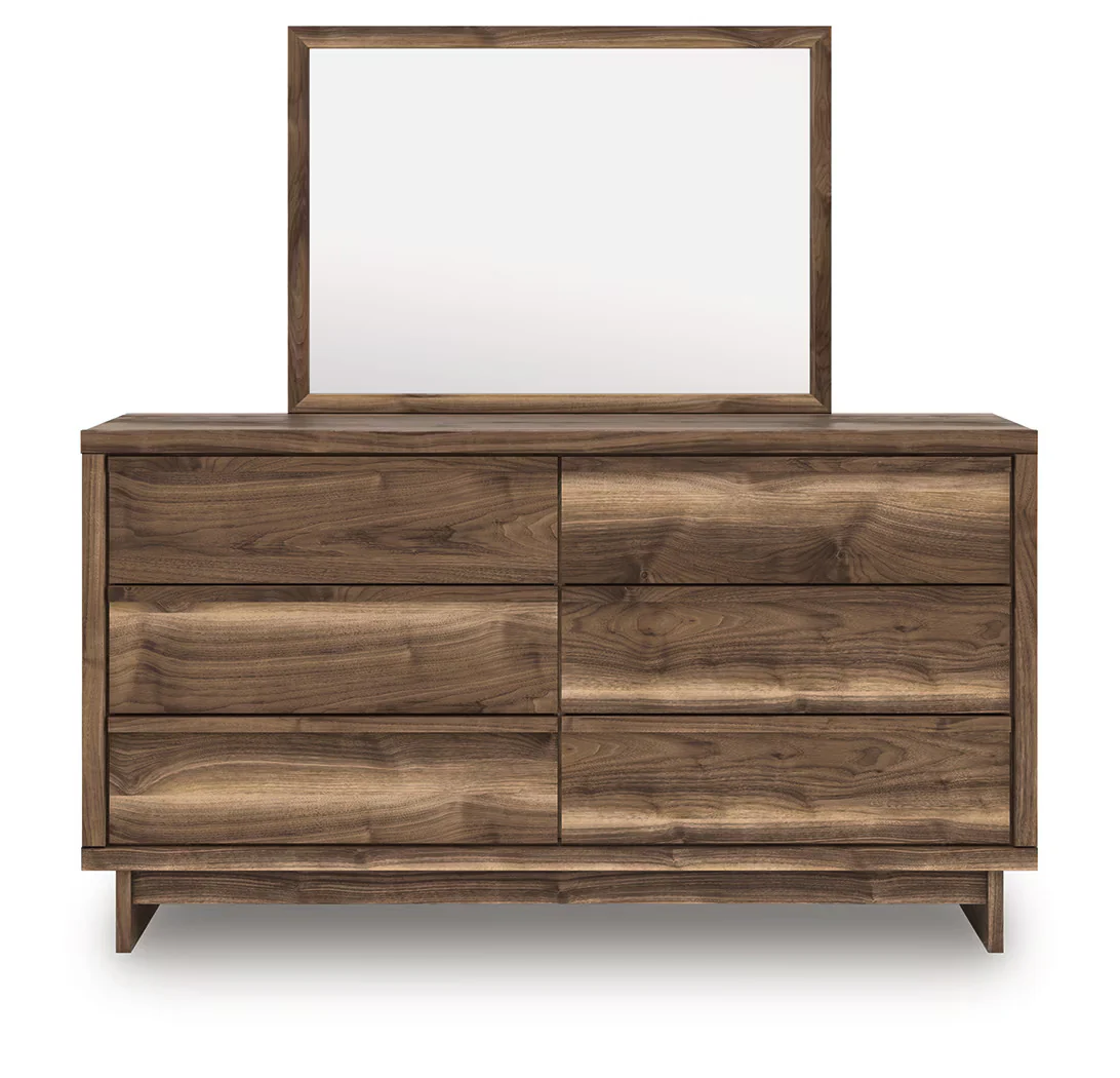 Chirason - Brown - Six Drawer Dresser And Mirror - Image 3