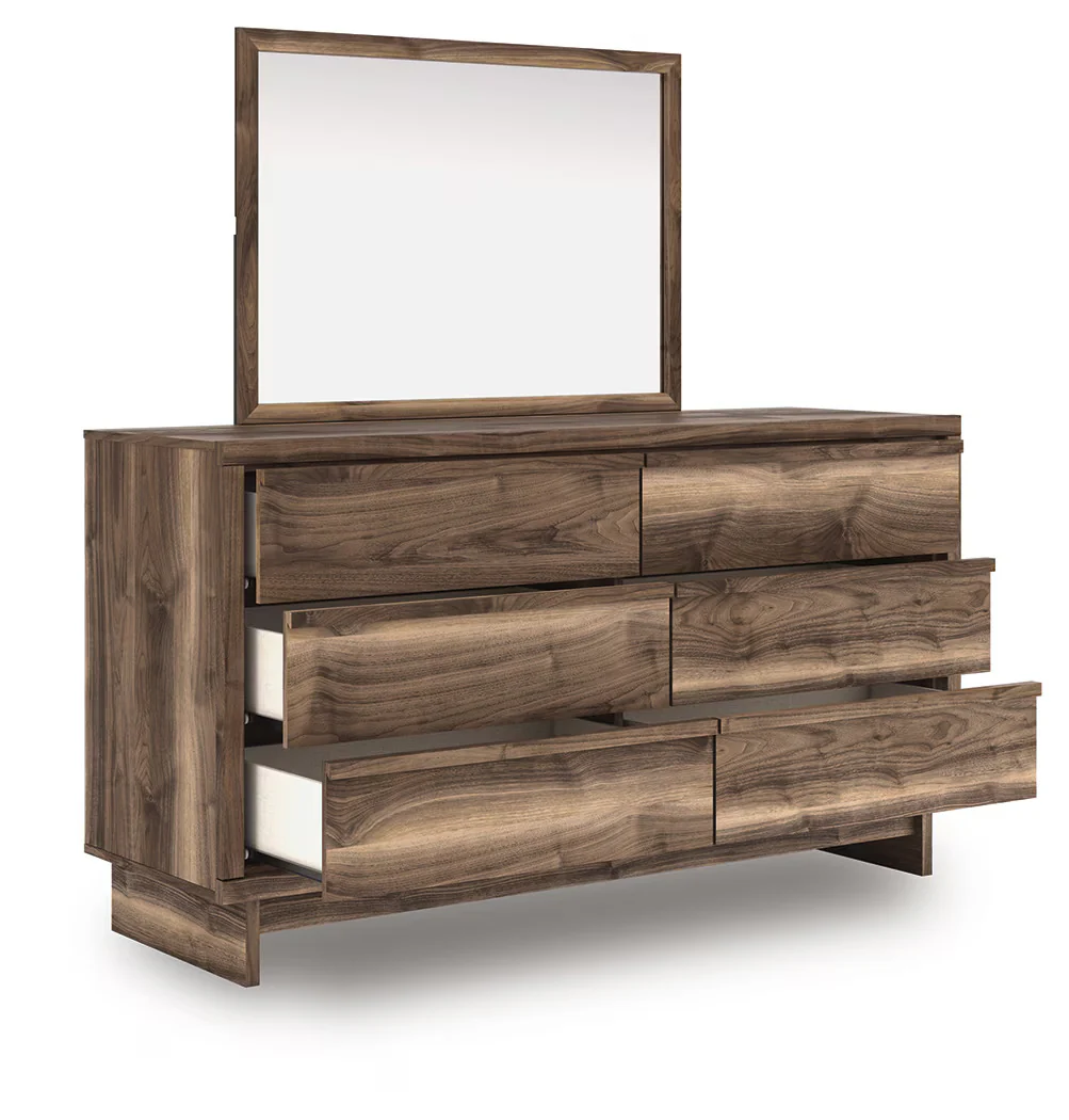 Chirason - Brown - Six Drawer Dresser And Mirror - Image 4