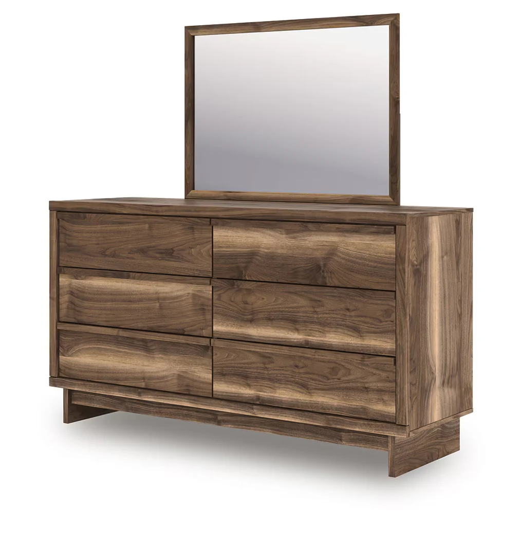 Chirason - Brown - Six Drawer Dresser And Mirror - Image 8