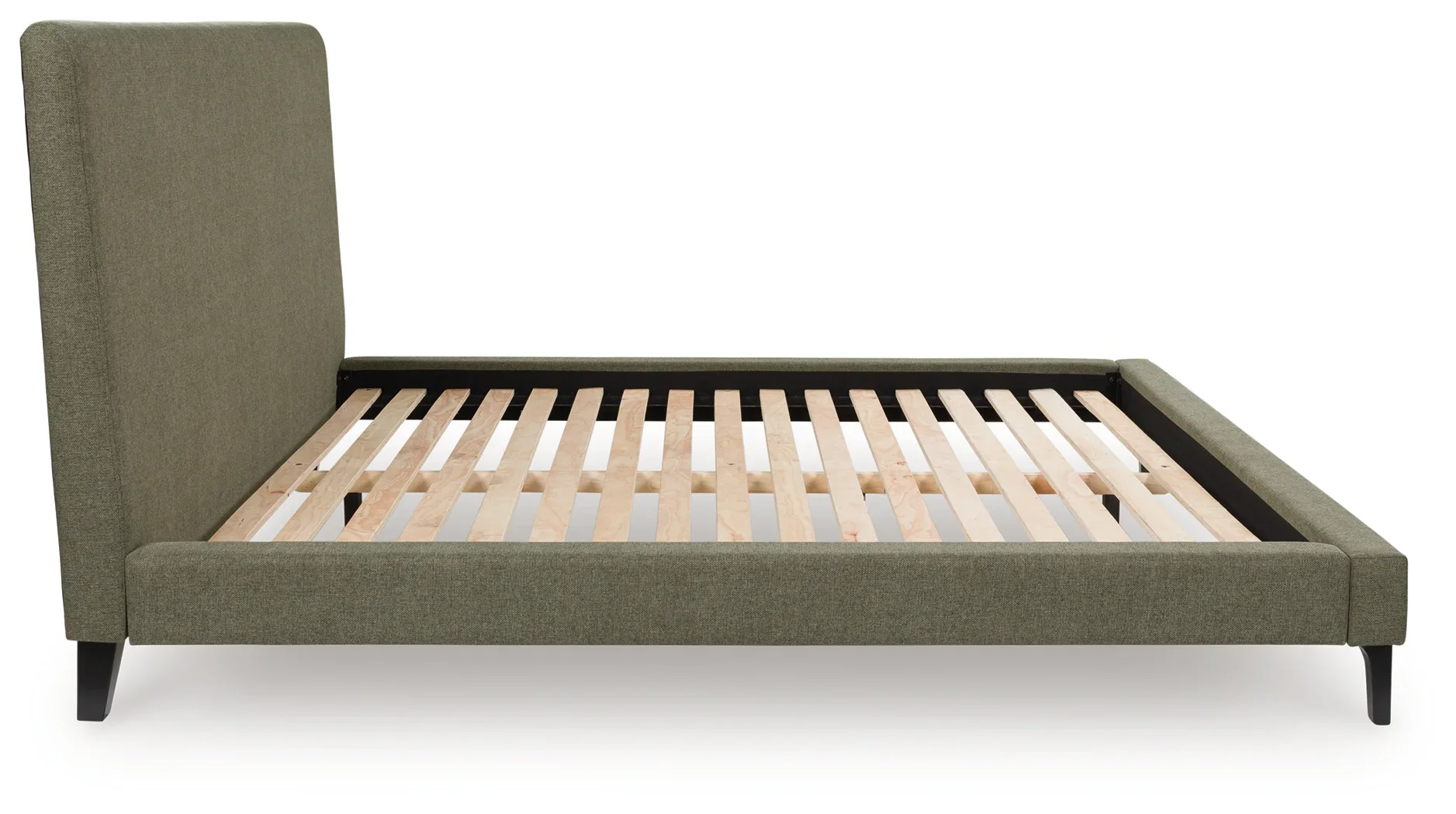 Chirason - Sage Green - California King Upholstered Bed With Roll Slats - Image 3