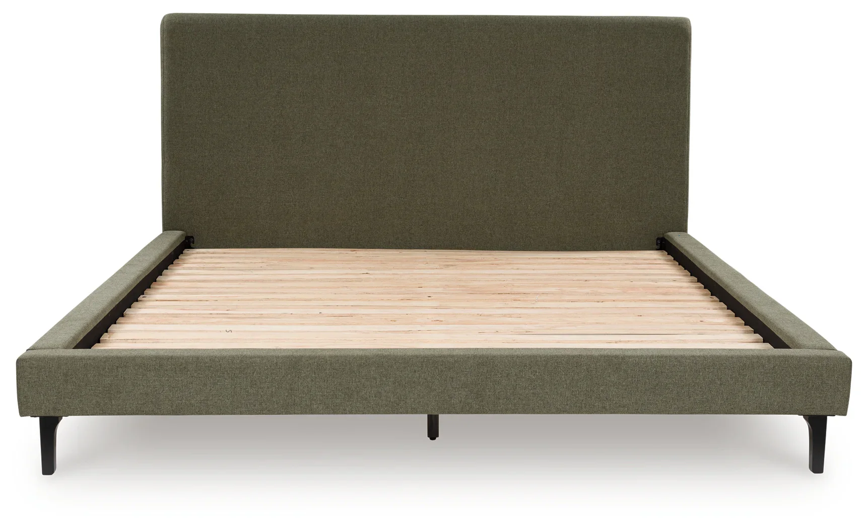 Chirason - Sage Green - California King Upholstered Bed With Roll Slats - Image 4
