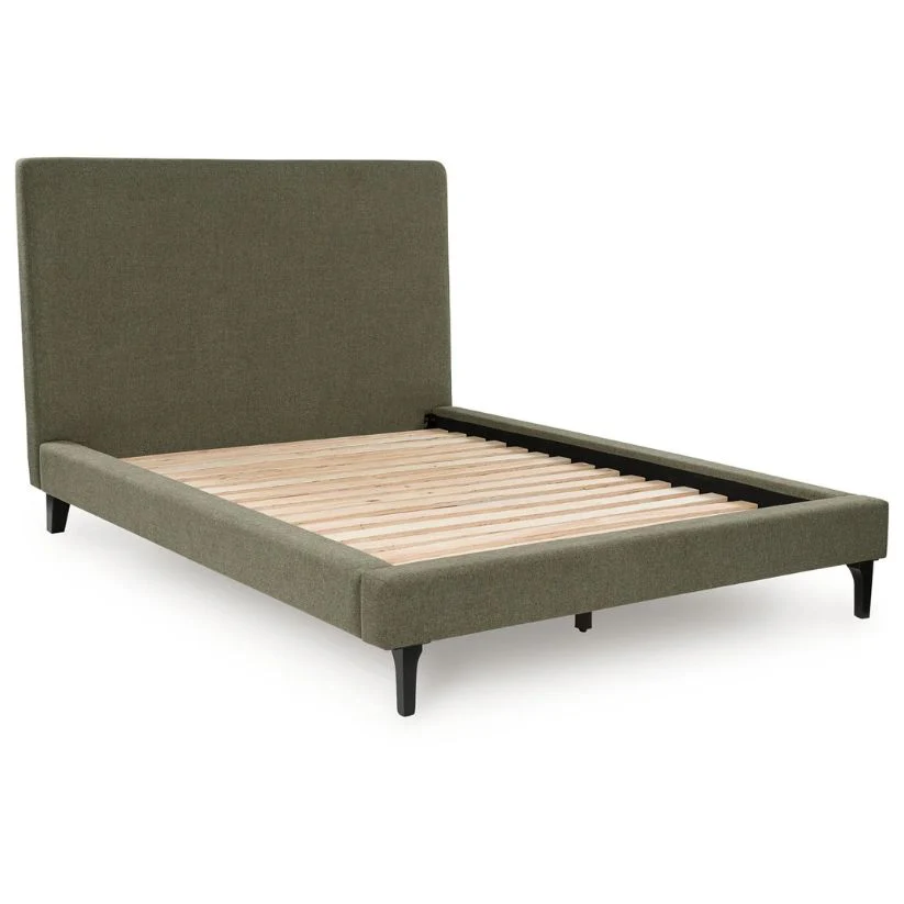 Chirason - Sage Green - Full Upholstered Bed With Roll Slats