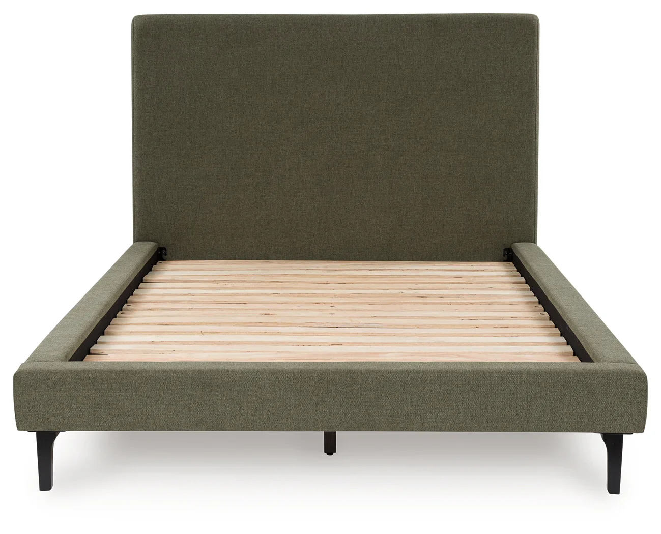 Chirason - Sage Green - Queen Upholstered Bed With Roll Slats - Image 2