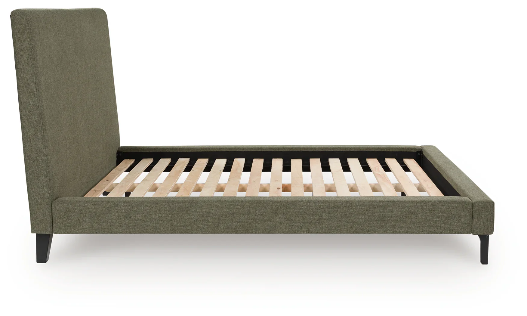 Chirason - Sage Green - Queen Upholstered Bed With Roll Slats - Image 3
