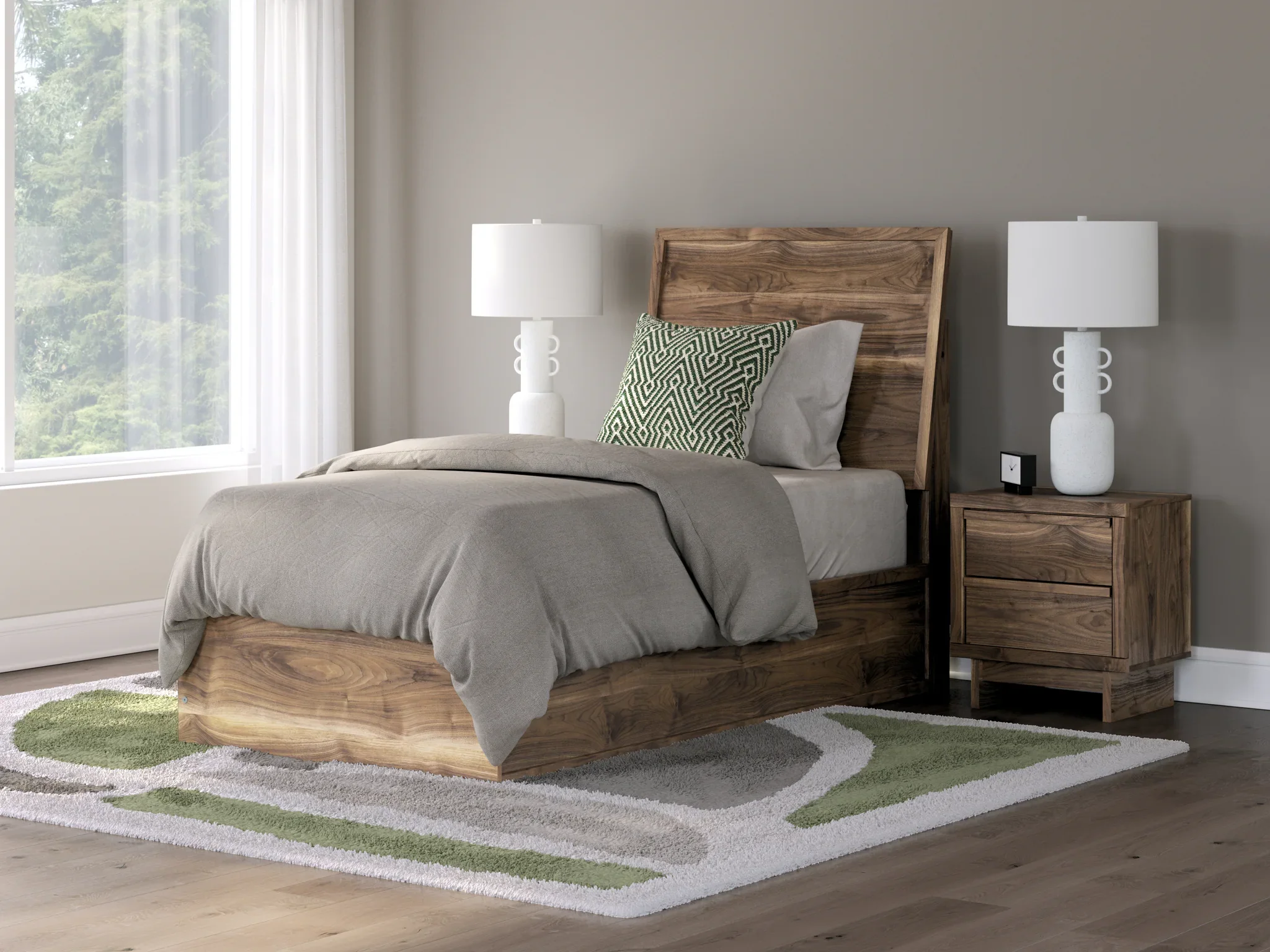Chirason - Twin Panel Bed - Brown - Image 2