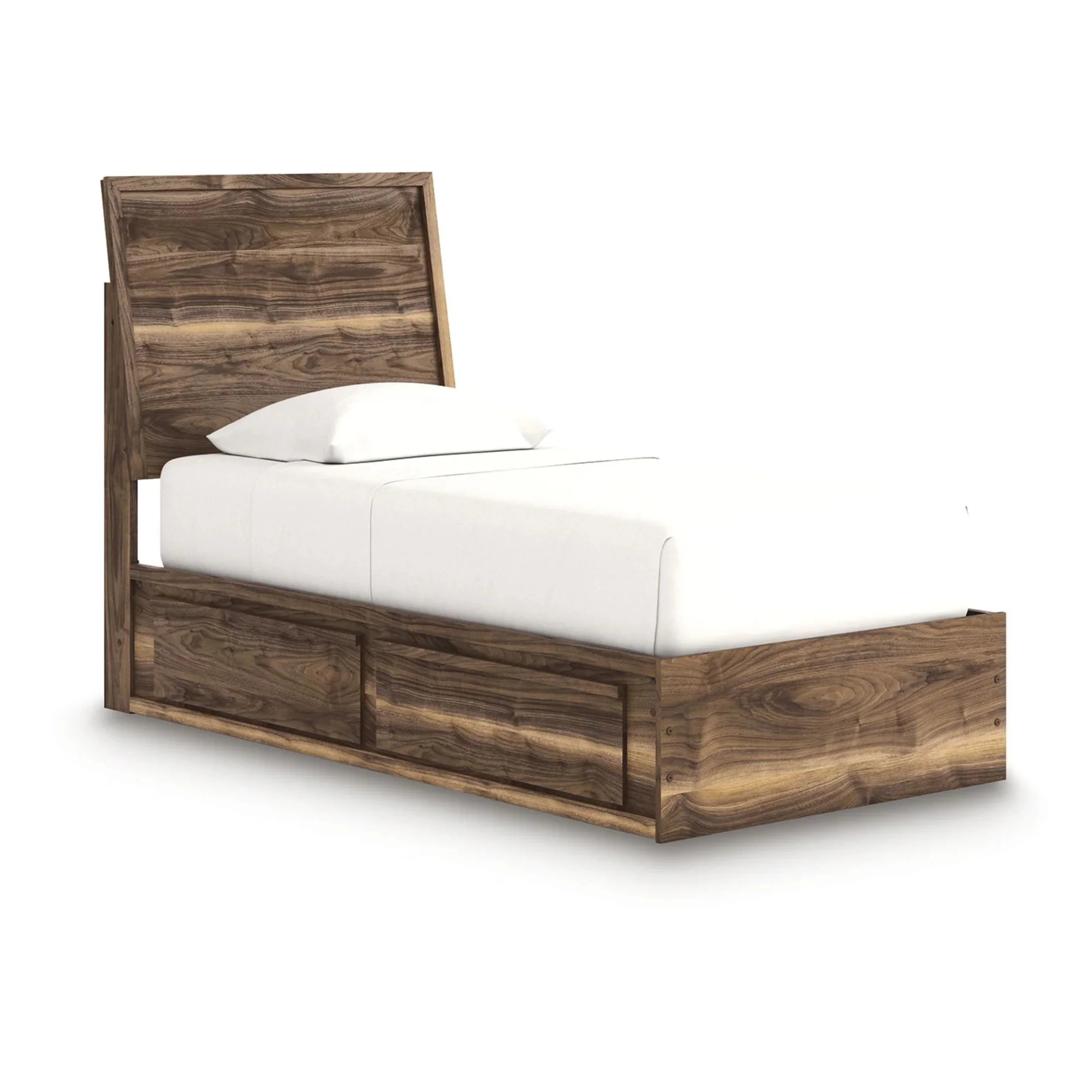 Chirason - Twin Panel Bed With Storage - Brown
