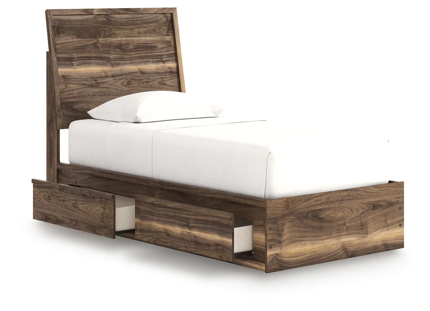 Chirason - Twin Panel Bed With Storage - Brown - Image 4