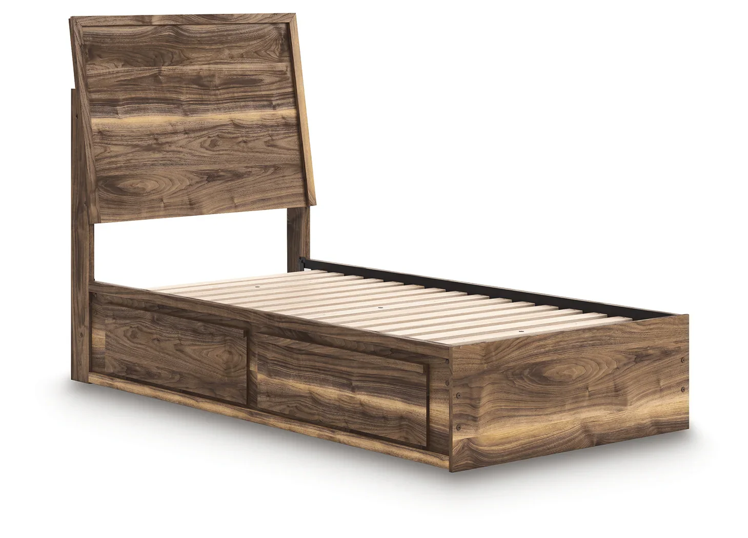 Chirason - Twin Panel Bed With Storage - Brown - Image 9