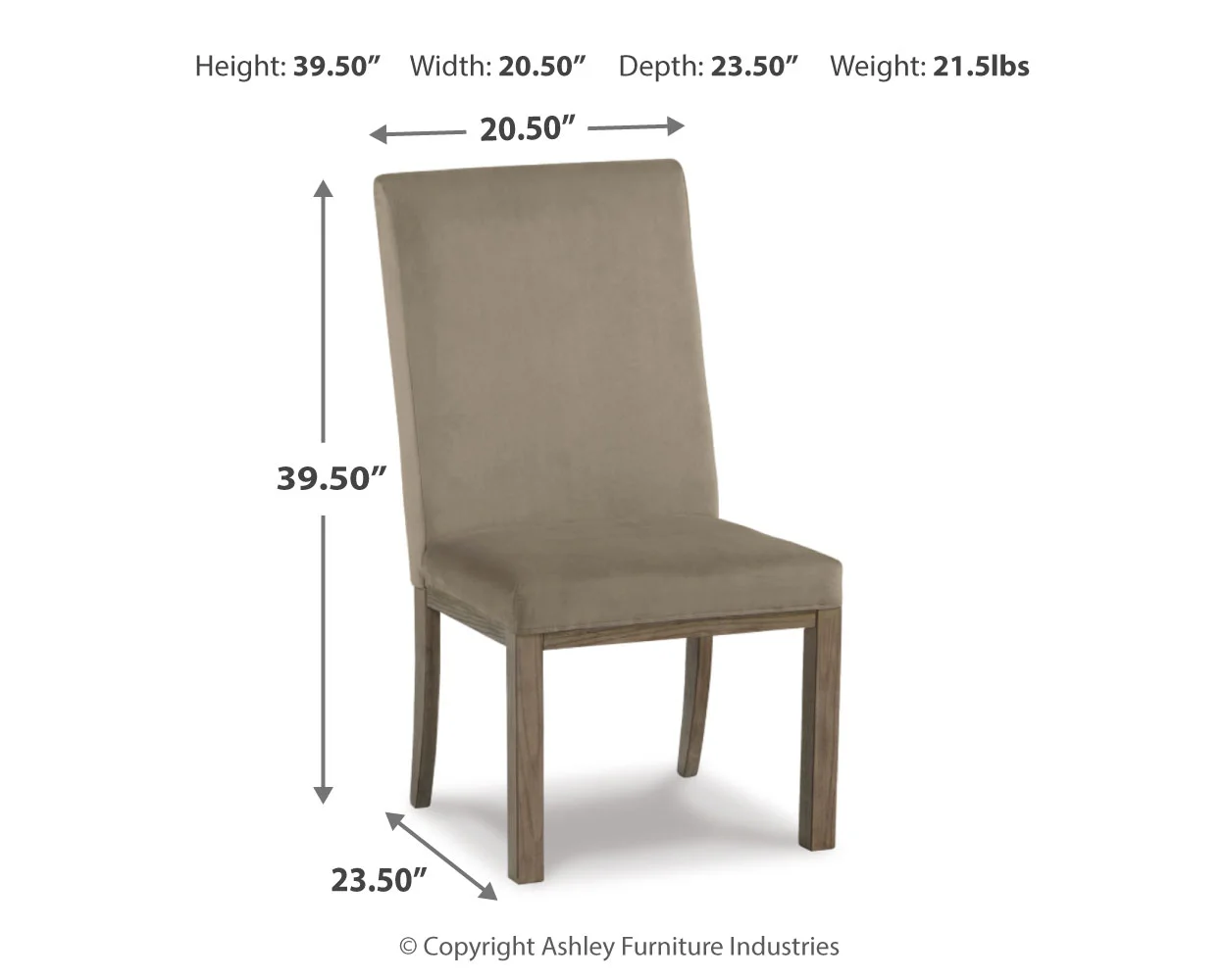 Chrestner - Gray / Brown - Dining Uph Side Chair (Set of 2) - Image 7
