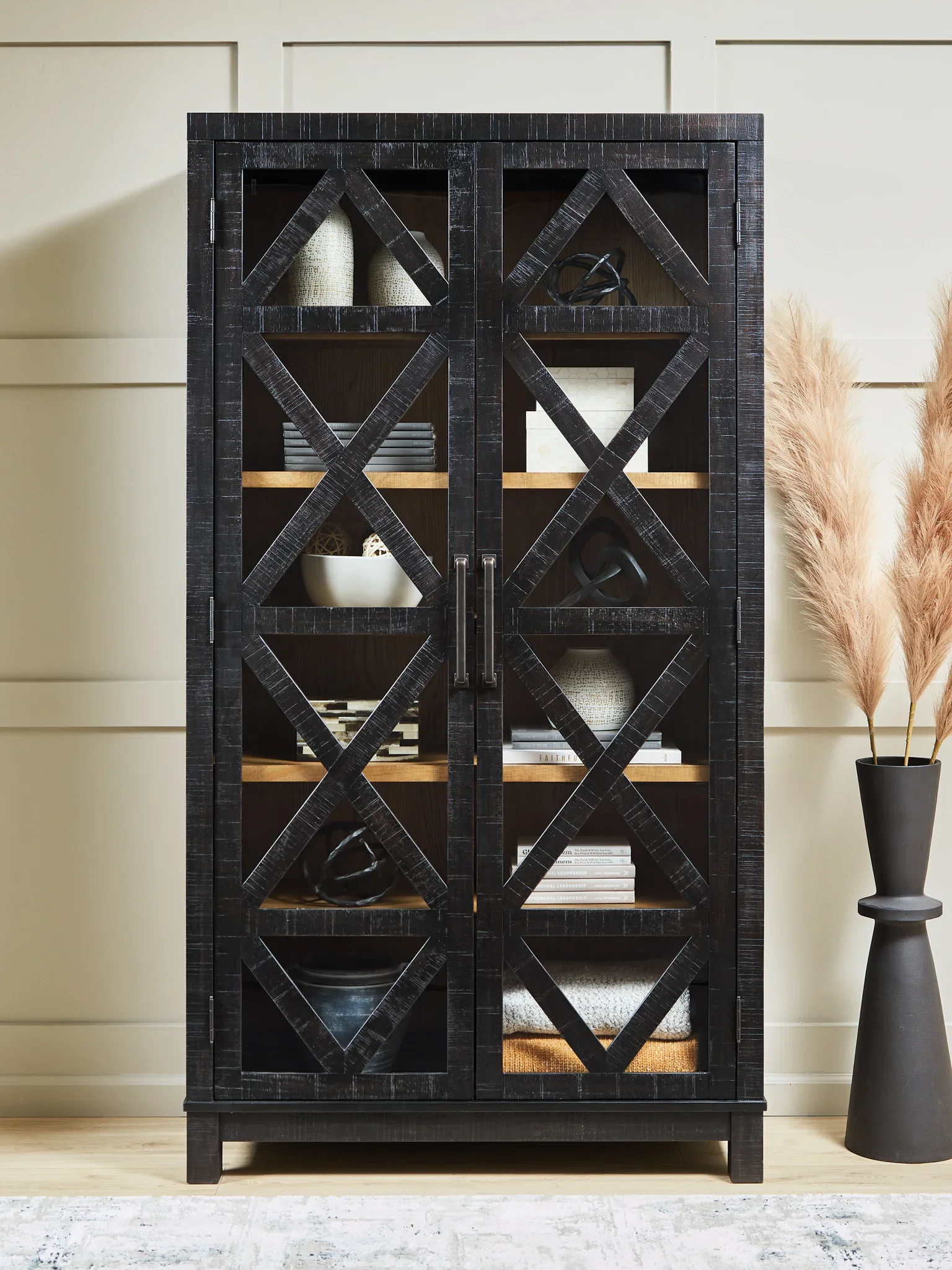 Christop - Accent Cabinet - Black / Brown - Image 2