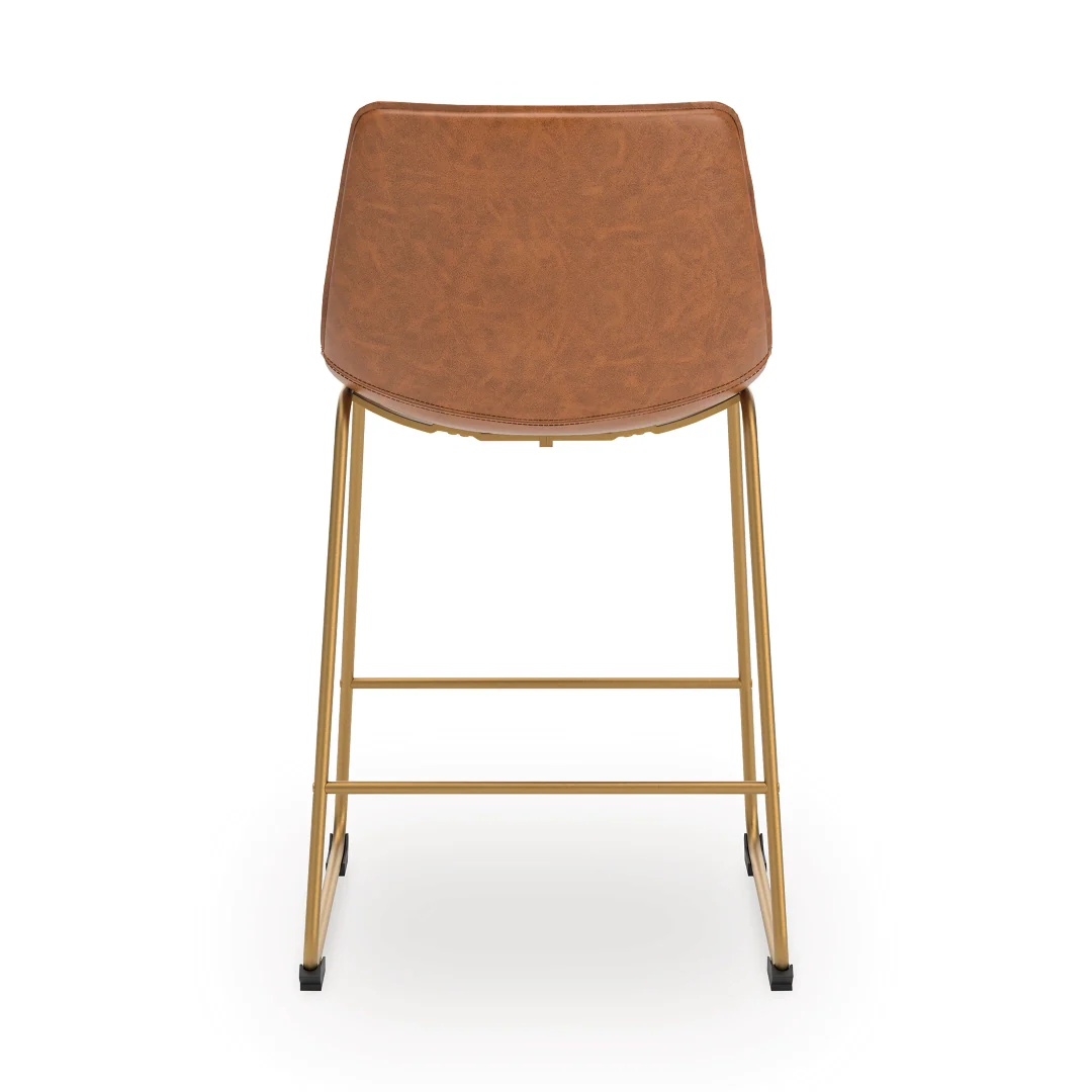 Ciabori - Brown / Gold - Upholstered Barstool (Set of 2) - Image 5
