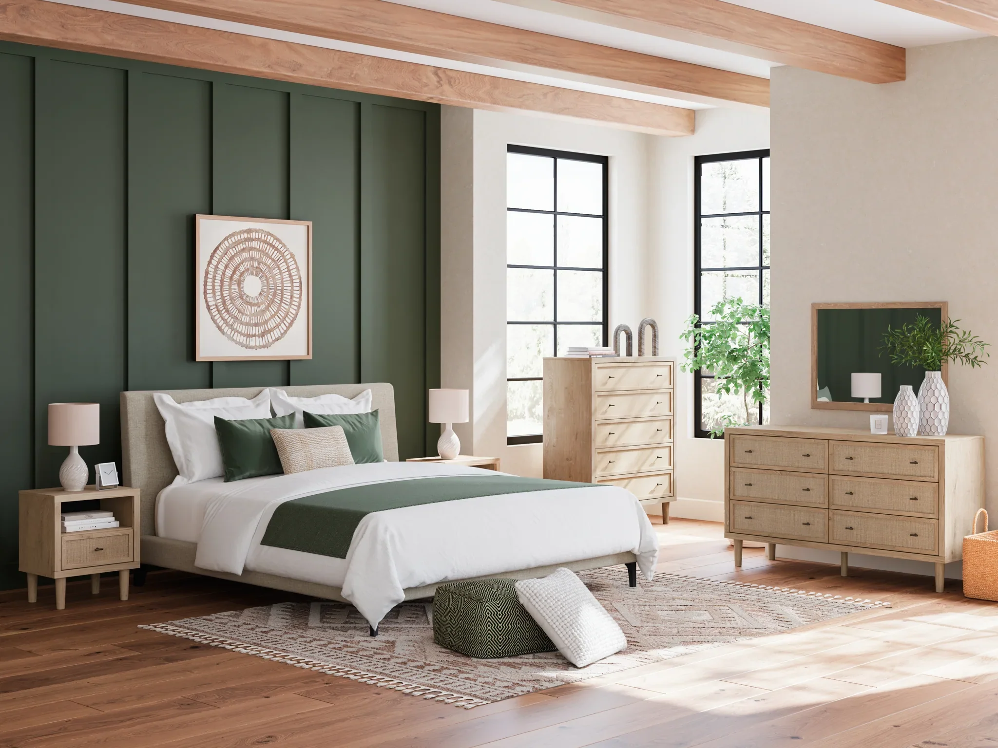 Cielden - Soft Gray - California King Upholstered Bed With Roll Slats - Image 10