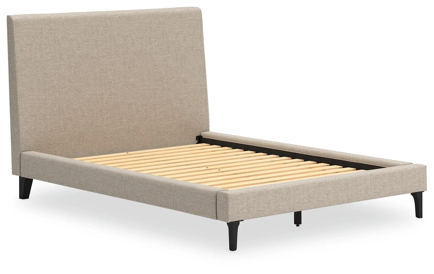 Cielden - Soft Gray - Full Upholstered Bed With Roll Slats - Image 3