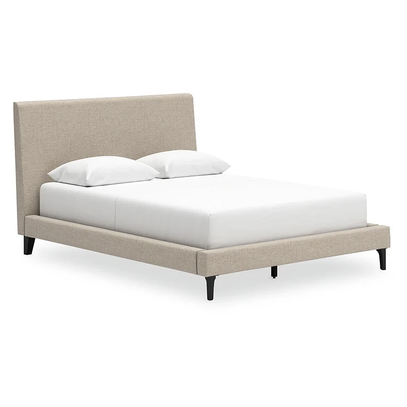 Cielden - Soft Gray - King Upholstered Bed With Roll Slats