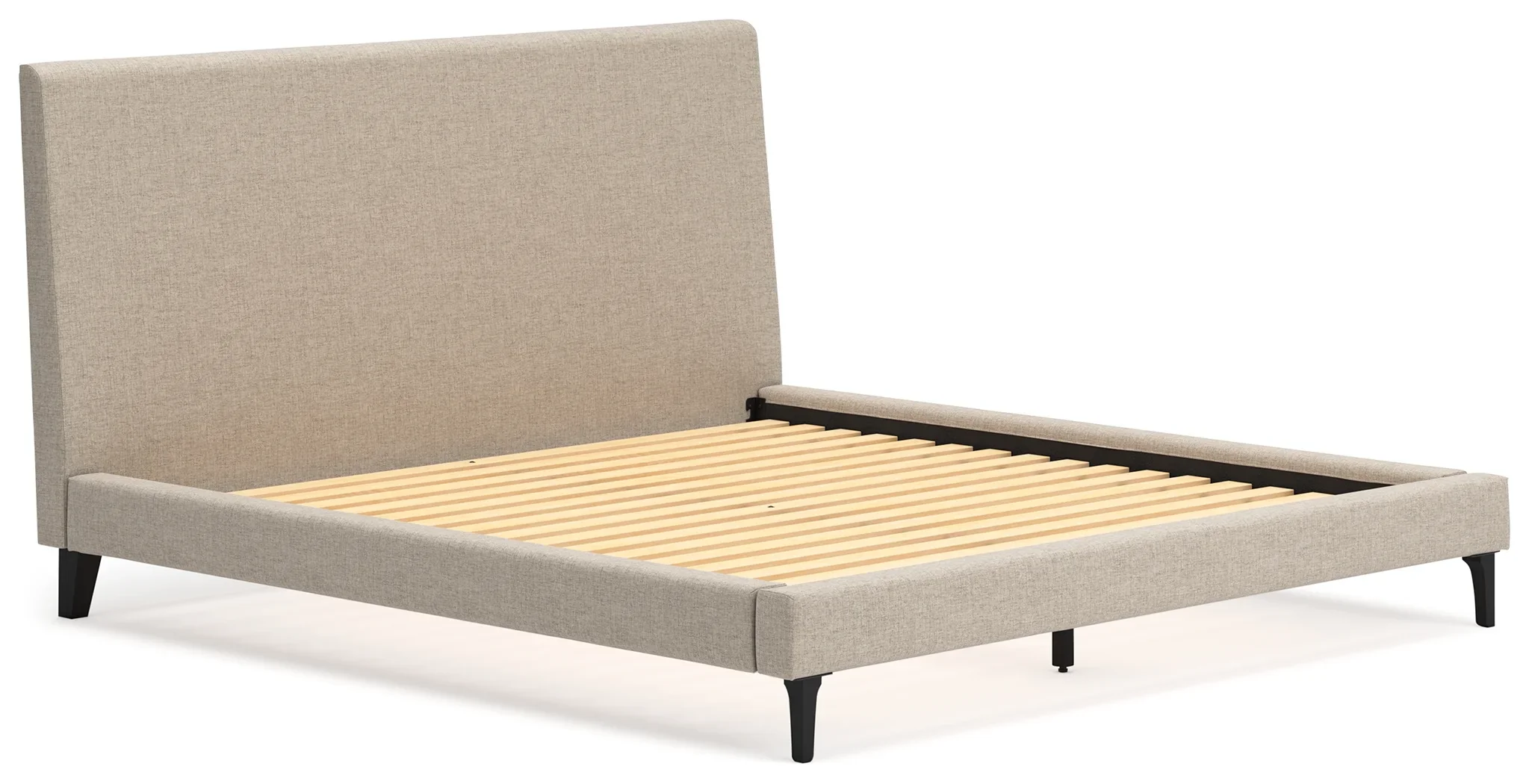 Cielden - Soft Gray - King Upholstered Bed With Roll Slats - Image 3