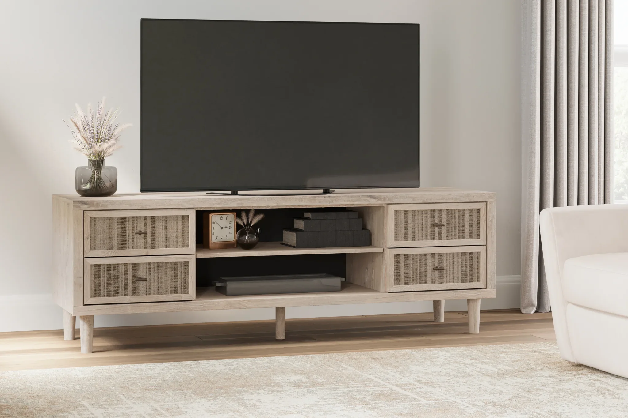 Cielden - Two-tone - Extra Large TV Stand - Image 2
