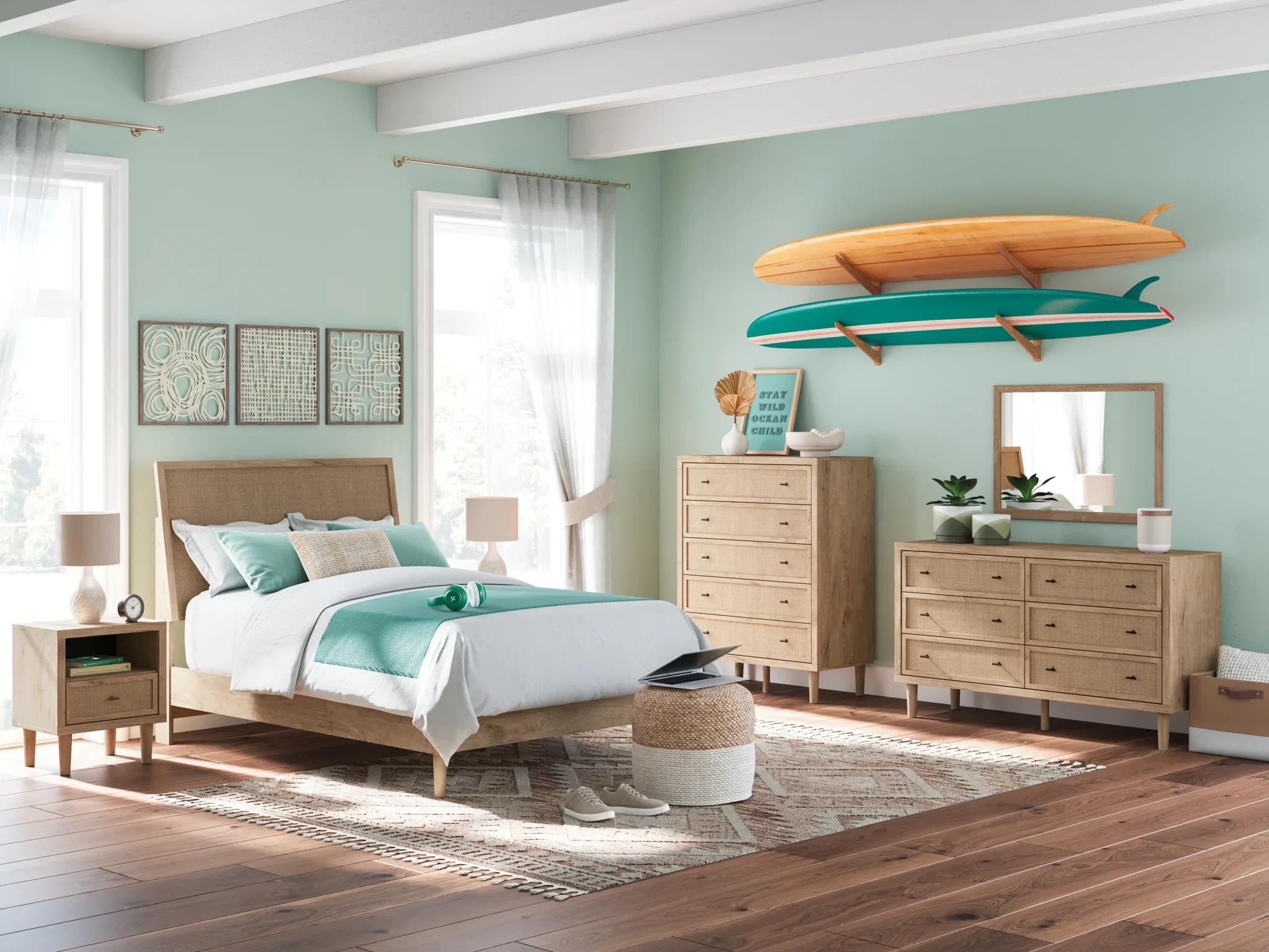 Cielden - Two-tone - Full Panel Bed - Image 10