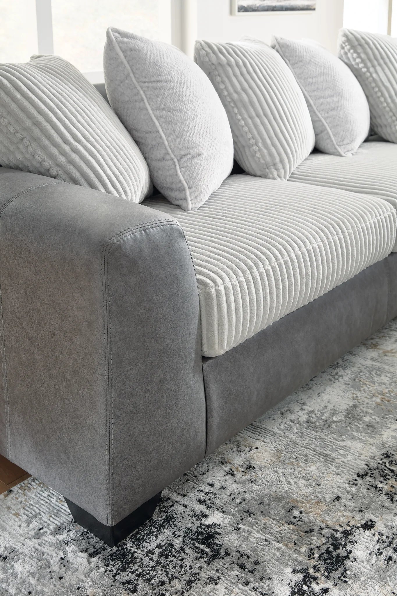 Clairette Court - Alloy - 2-Piece Sectional With Raf Corner Chaise - Image 3