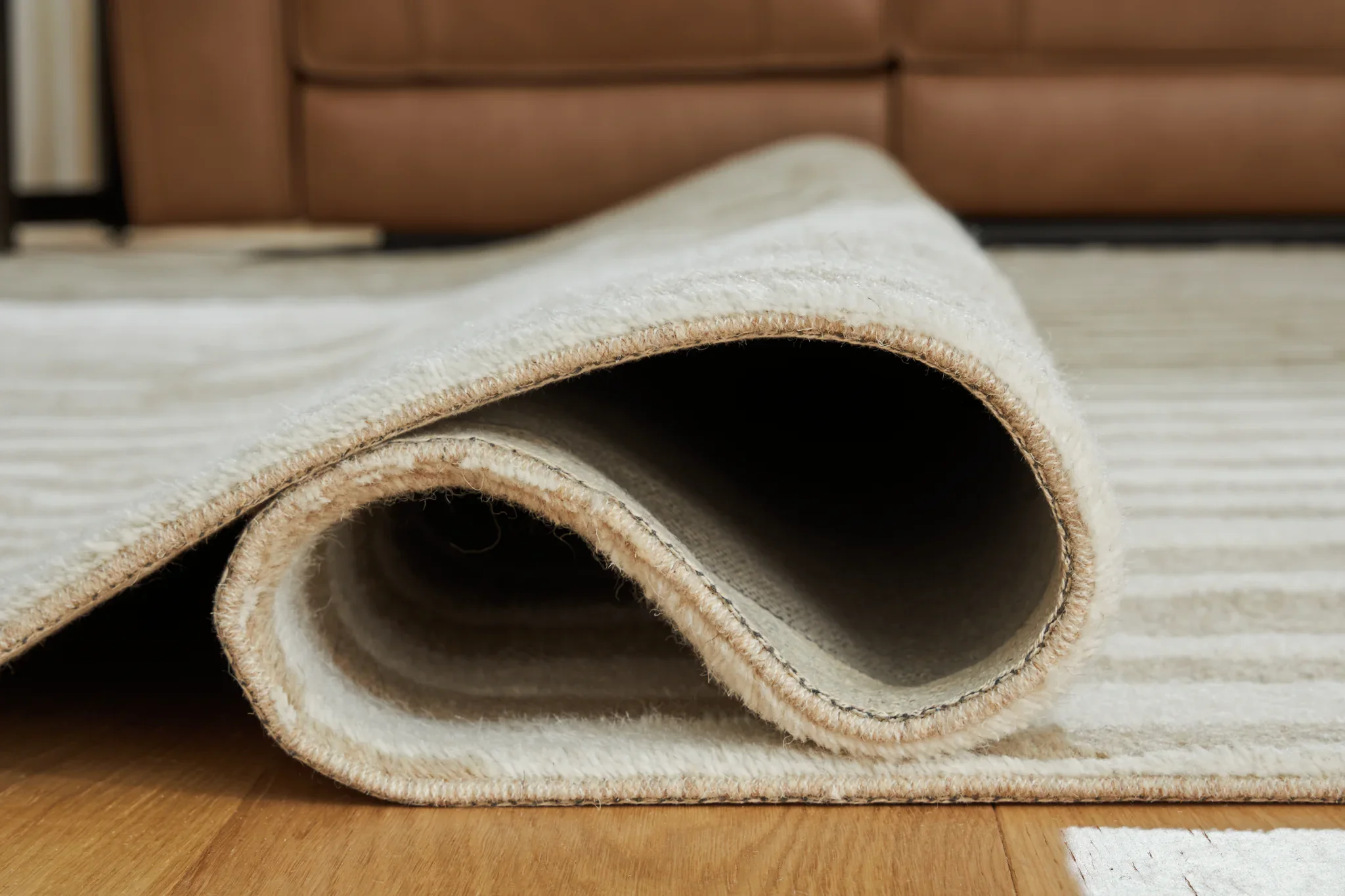 Corrbell - Beige / White - Medium Rug - 5' x 7' - Image 4