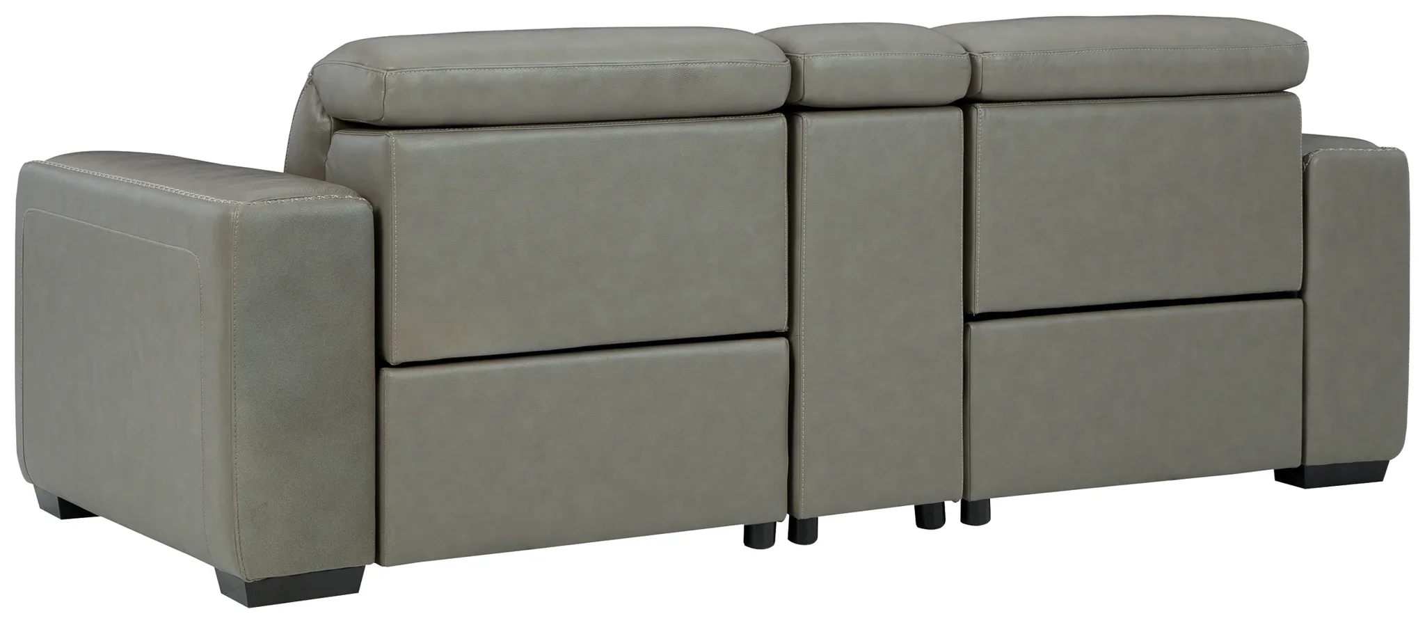 Correze - Gray - Power Loveseat With Console 3 Pc Sectional - Image 4