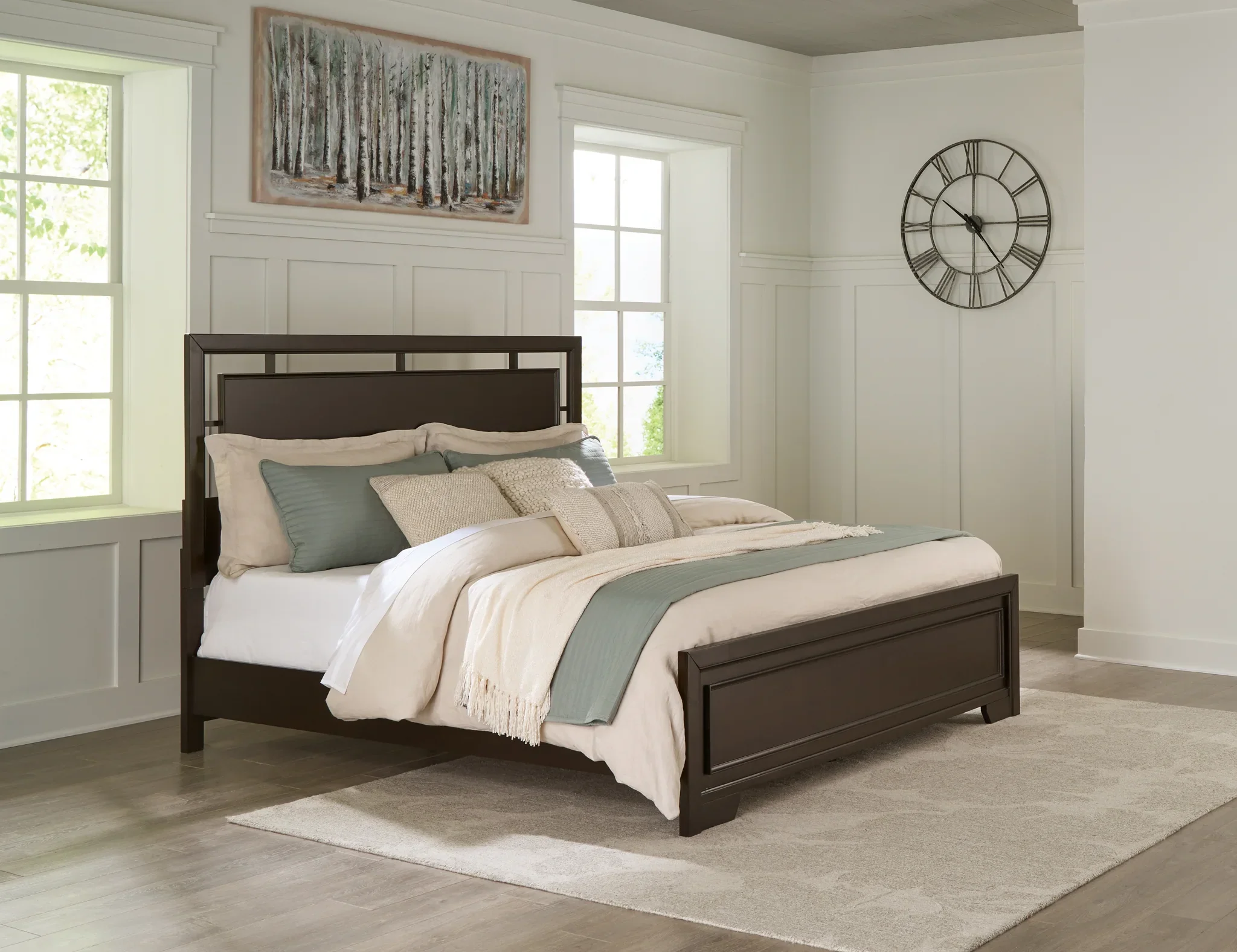 Covetown - Dark Brown - California King Panel Bed - Image 2