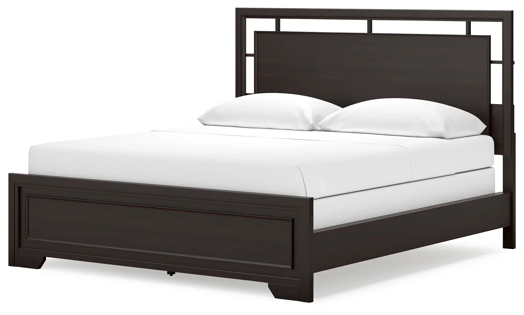 Covetown - Dark Brown - California King Panel Bed - Image 4
