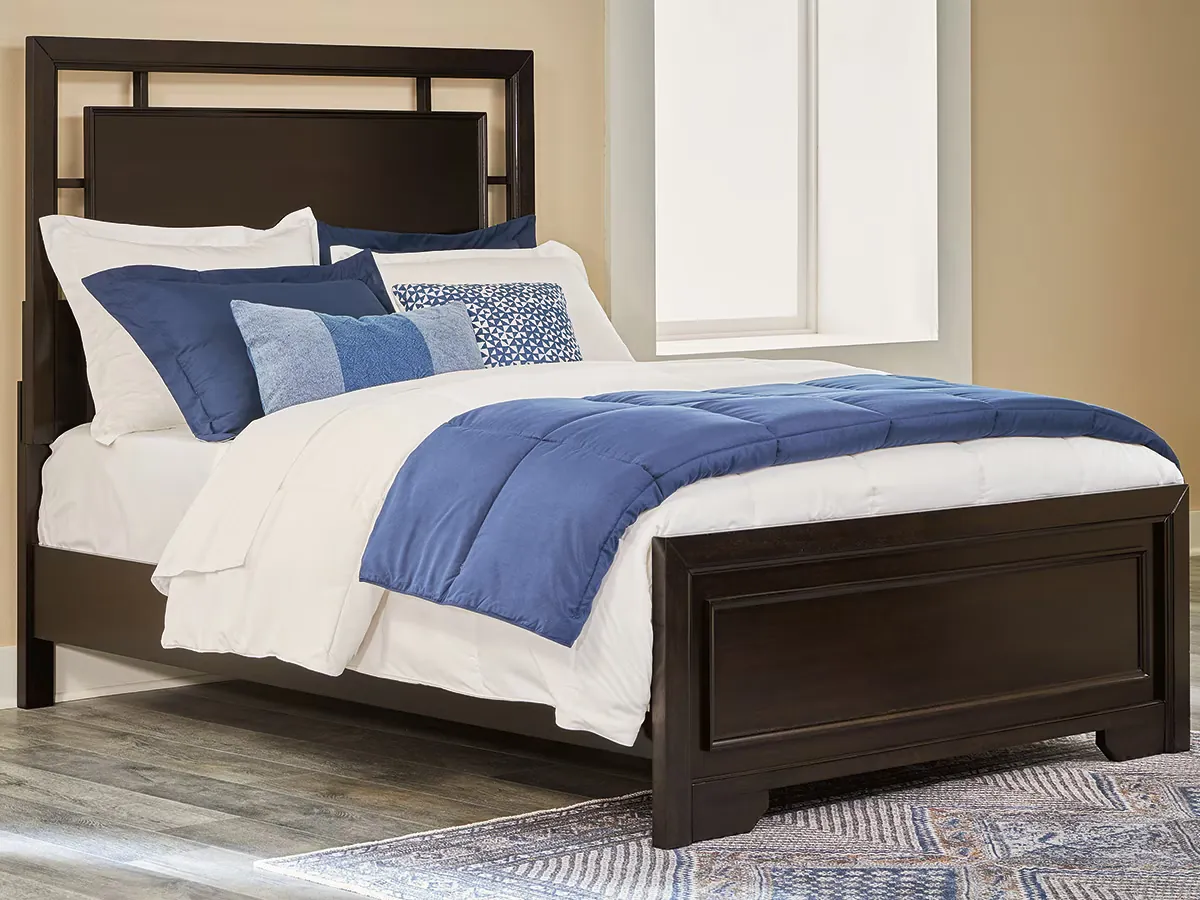 Covetown - Dark Brown - Full Panel Bed - Image 2