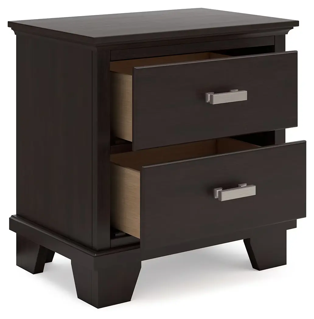 Covetown - Dark Brown - Two Drawer Night Stand - Image 5