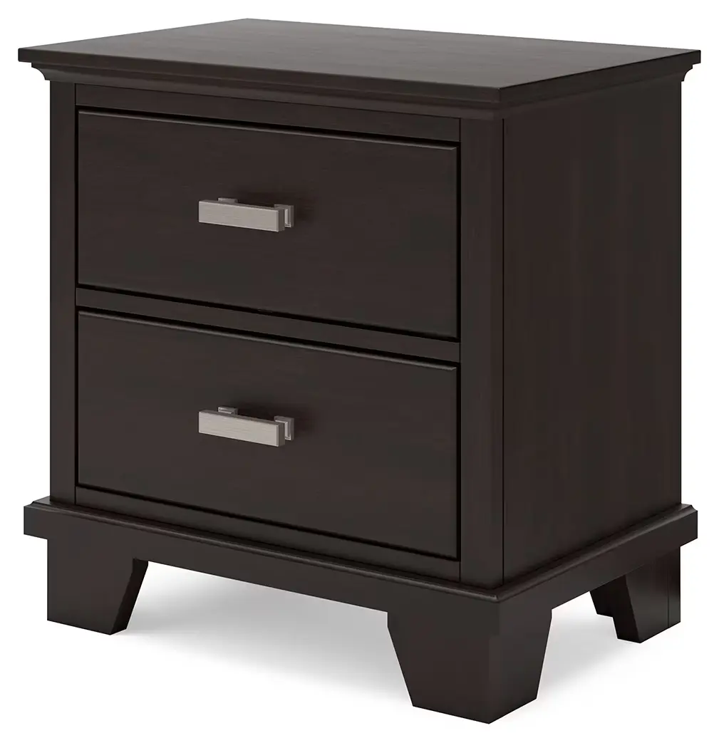 Covetown - Dark Brown - Two Drawer Night Stand - Image 6