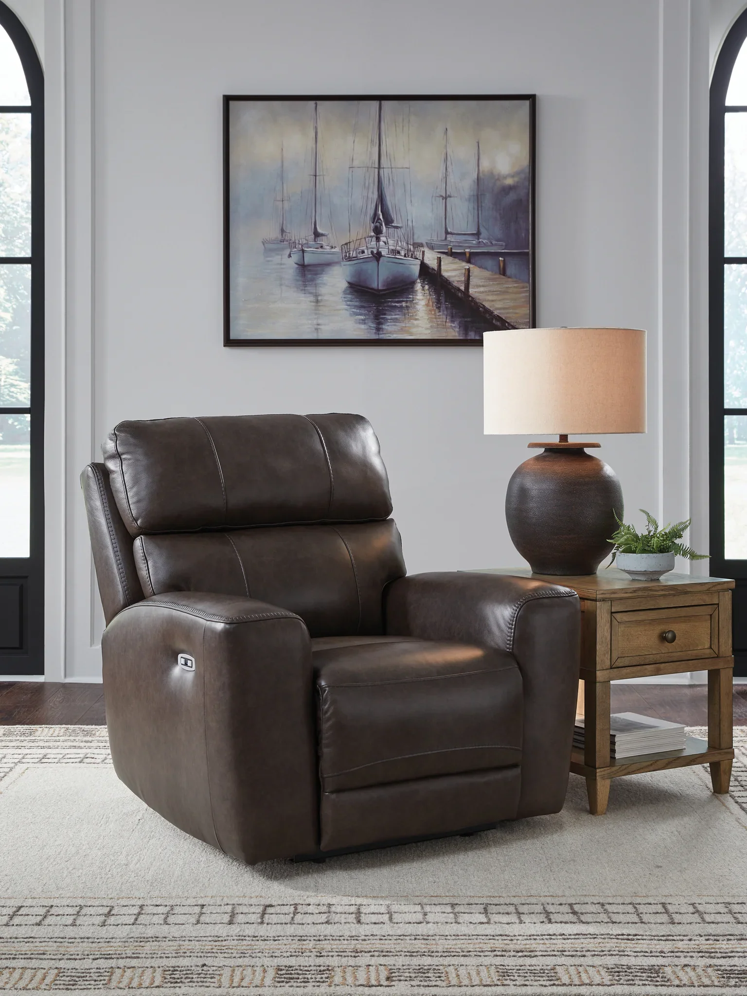 Crossplex - Smoke - Power Recliner / Adjustable Headrest - Image 2