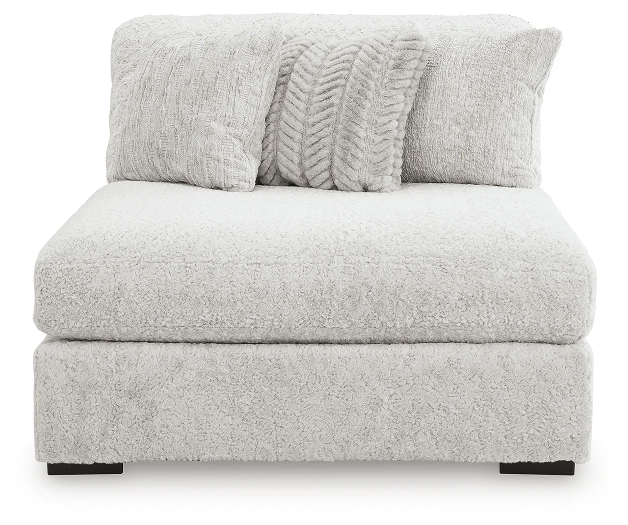 Cuddle Plush - 5-Piece Sectional With Armless Chaise And RAF Corner Chair - Arctic - Image 2
