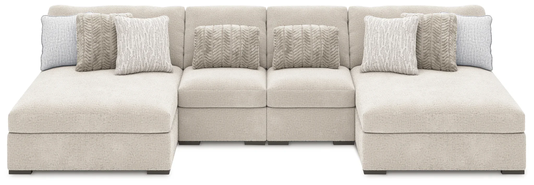 Cuddle Plush - Arctic - 4-Piece Sectional With 2 Armless Chaises - Image 2