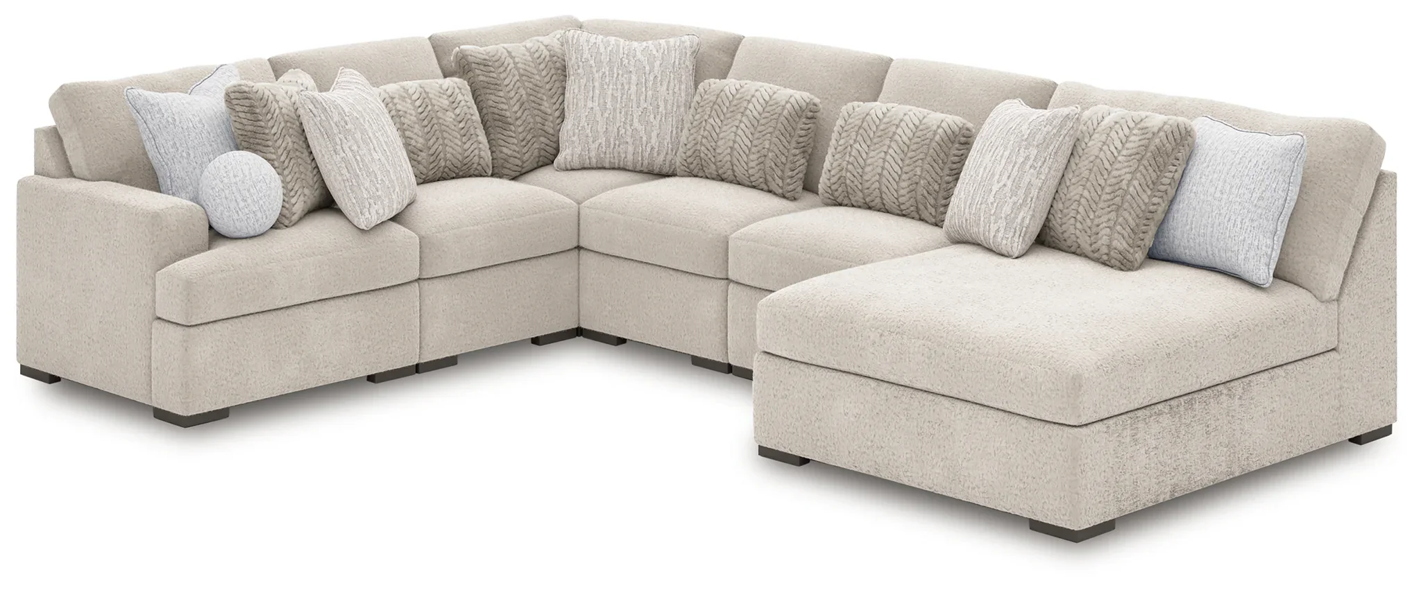 Cuddle Plush - Arctic - 6-Piece Sectional With Armless Chaise And LAF Corner Chair - Image 2