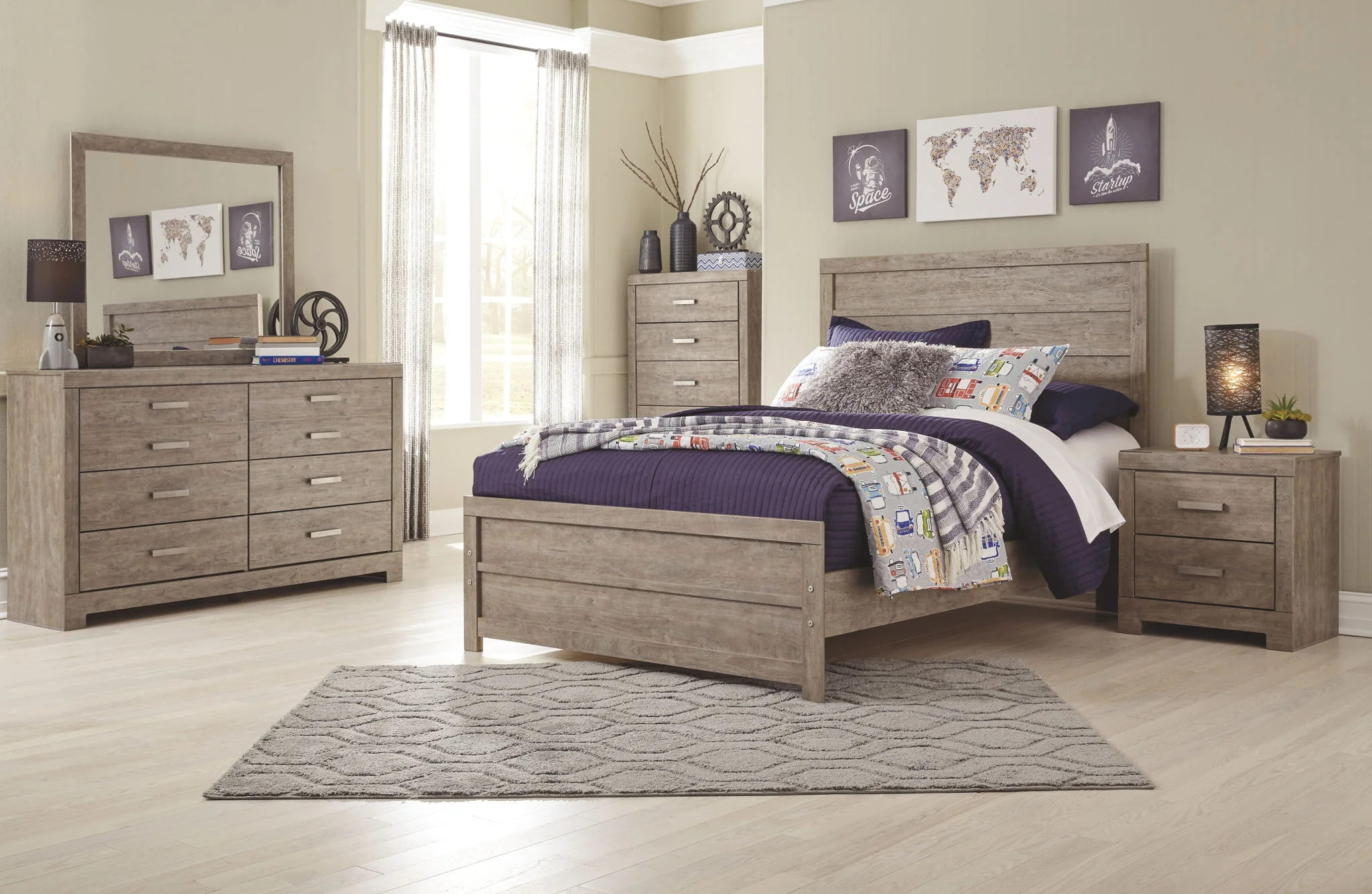 Culverbach - Gray - Full Panel Bed - Image 3