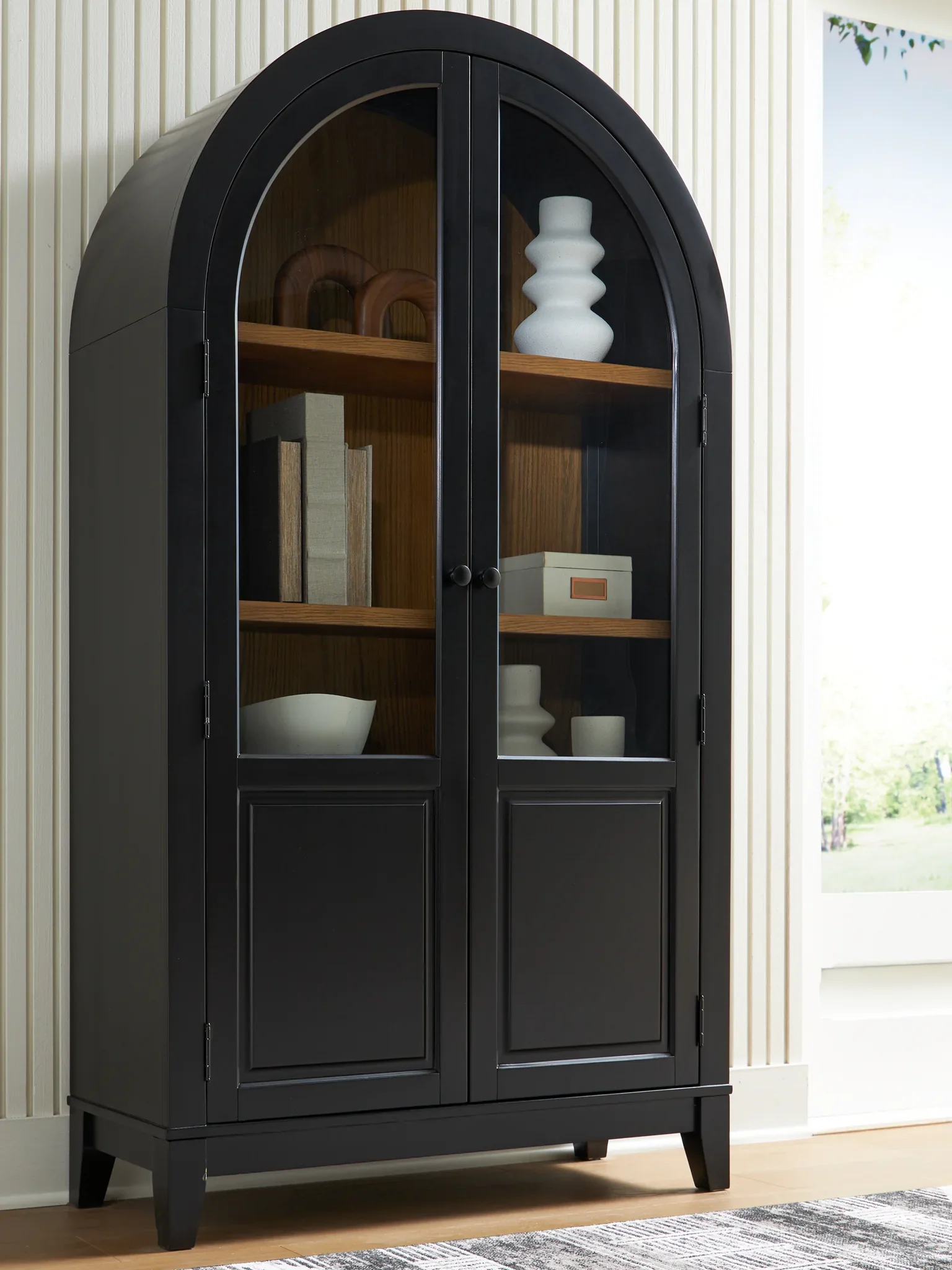 Dagandale - Black / Natural - Accent Cabinet - Image 2