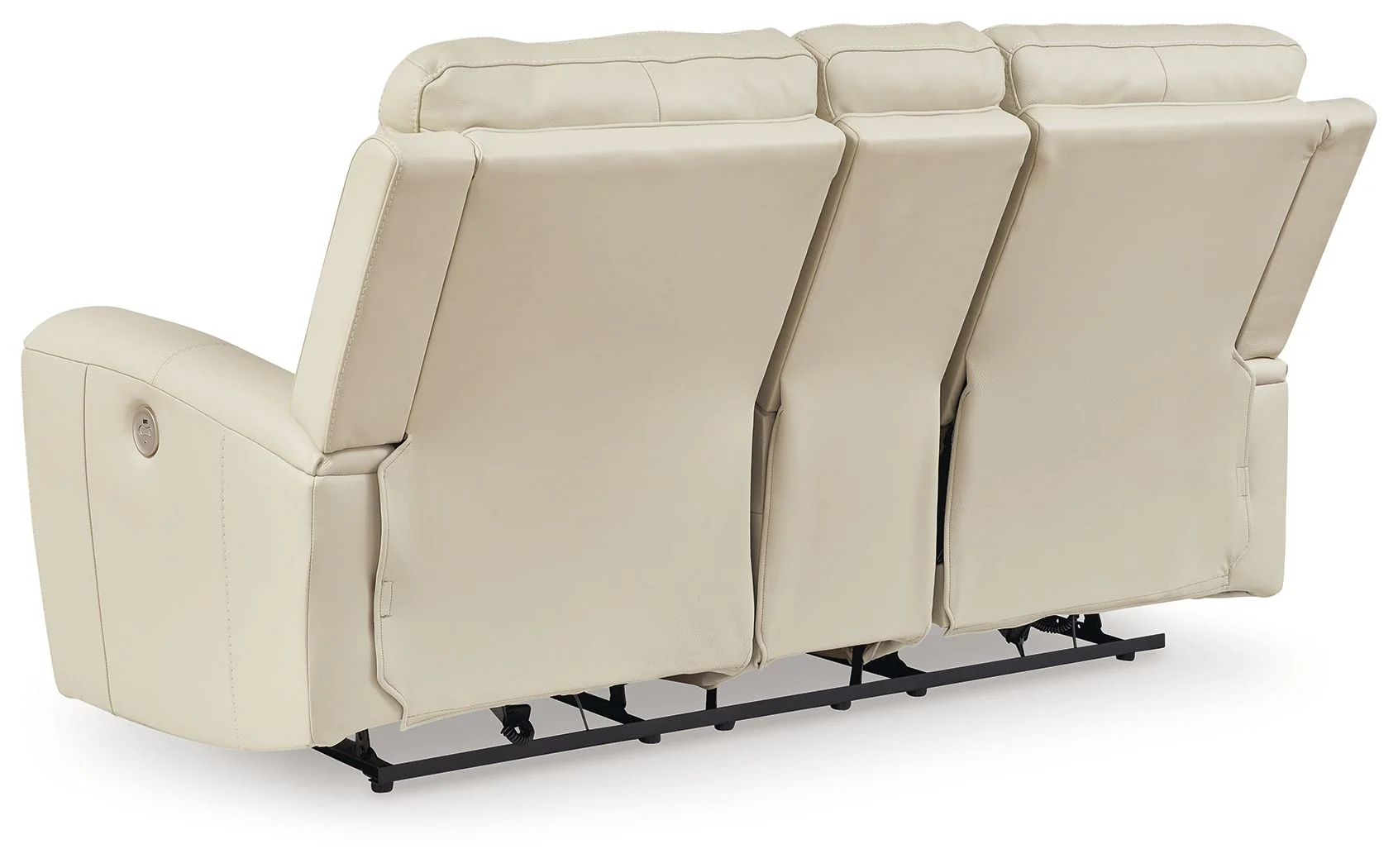 Dahlmoore - Almond - Dbl Power Reclining Loveseat With Console - Image 4