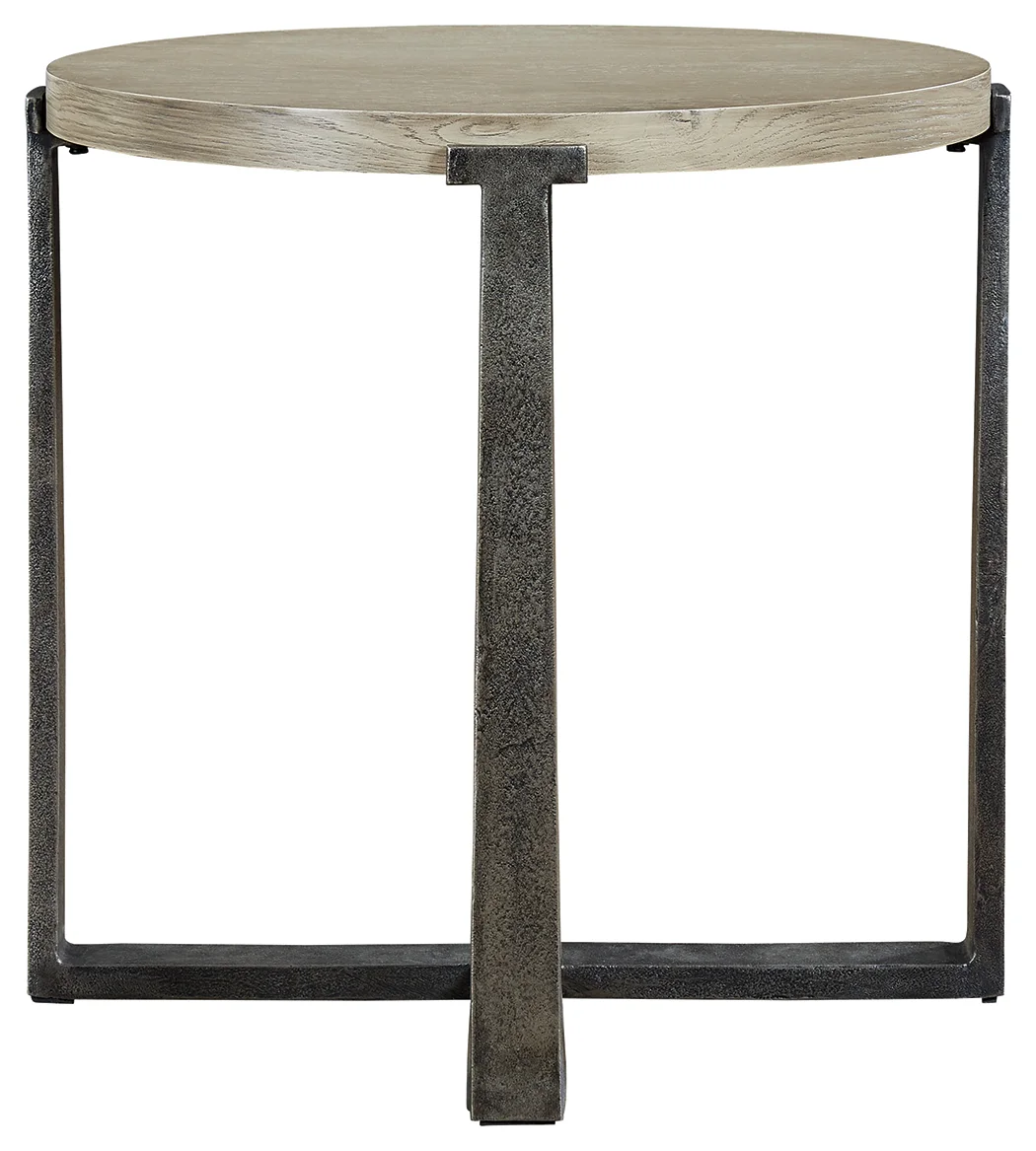 Dalenville - Gray - Round End Table - Image 3