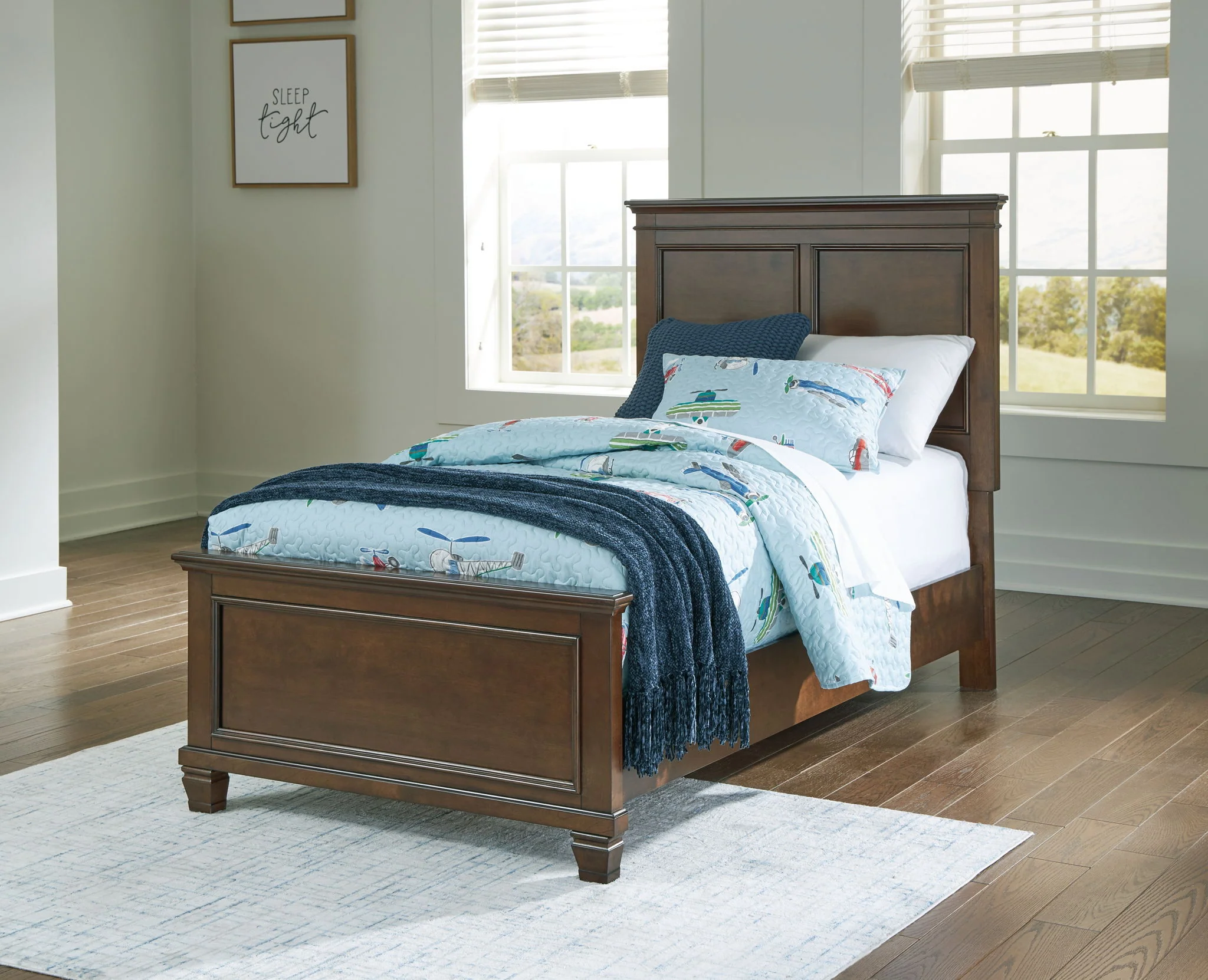 Danabrin - Brown - Twin Panel Bed - Image 2