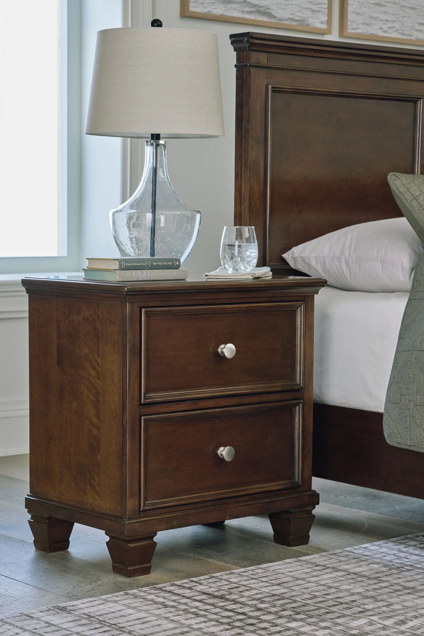 Danabrin - Brown - Two Drawer Nightstand - Image 2
